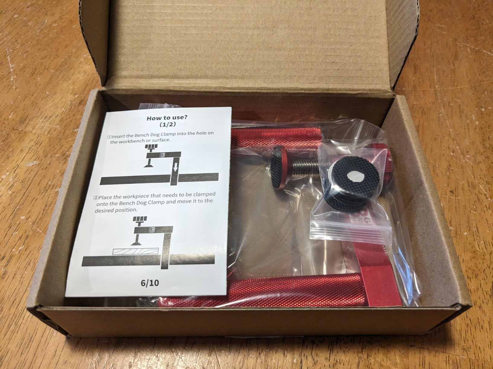3/4 Inch (19mm) Bench Dog Clamp for Workbench Dog Holes, 2 Pack customer photo 1
