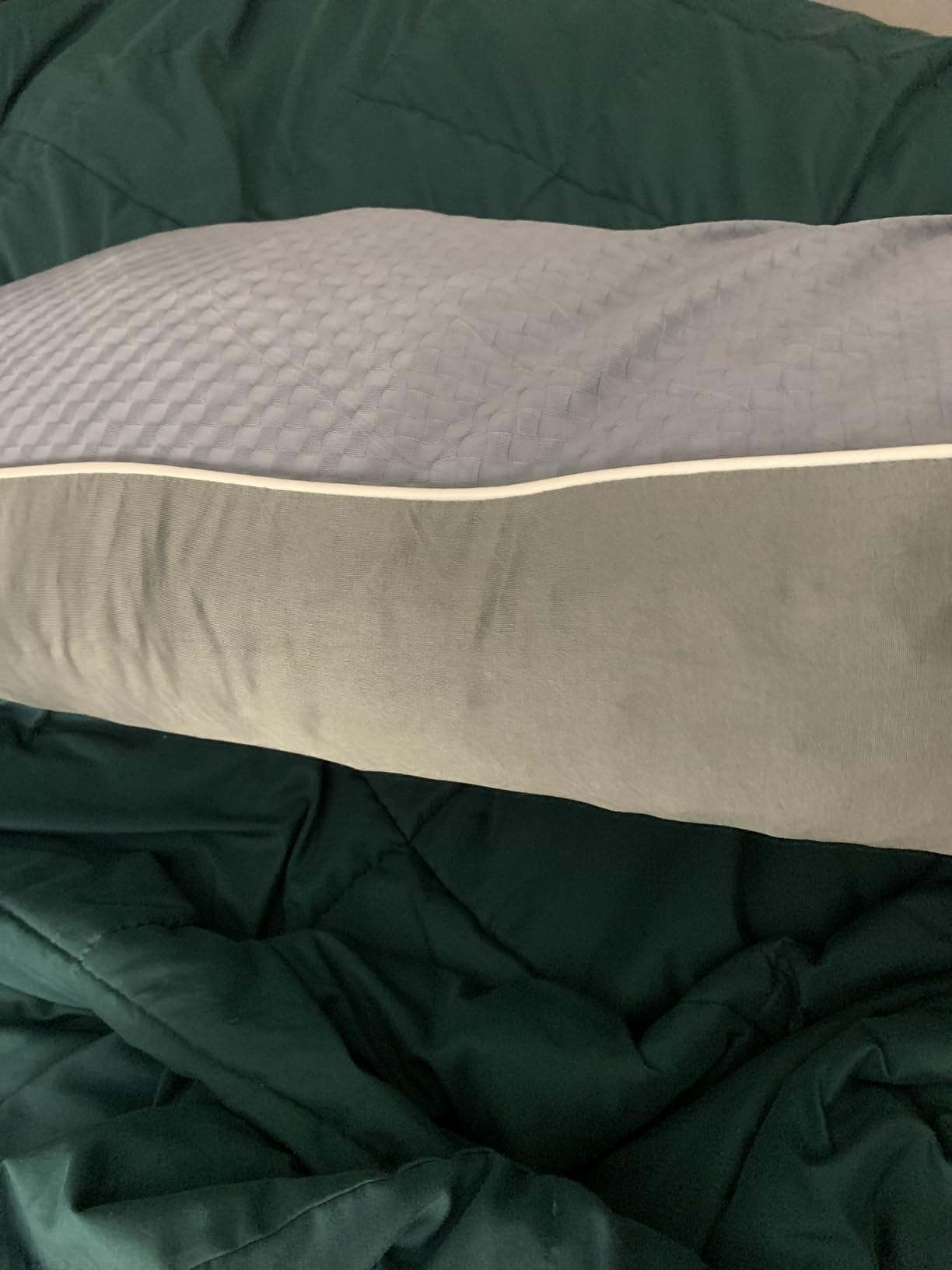 YZ HOME Cooling Body Pillow for Adults - Pillow Insert with Shredded Blue Memory Foam, Soft Support for Side Sleeper, Pregnant Women, Back Pain Relief, Washable Pillowcase (20x54 Inch, Grey) customer photo 1