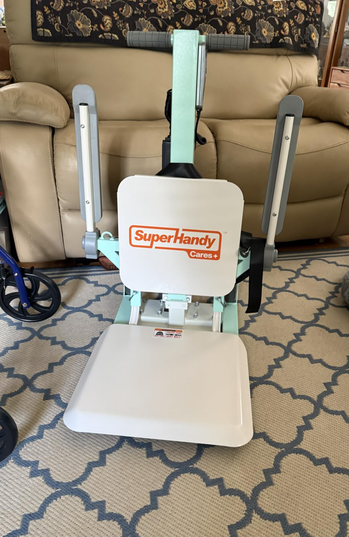 SuperHandy Electric Floor Lift for Elderly, 400 lb Capacity | Portable patient lift helps raise users from floor to standing; supports home care, fall recovery and caregiver use customer photo 1