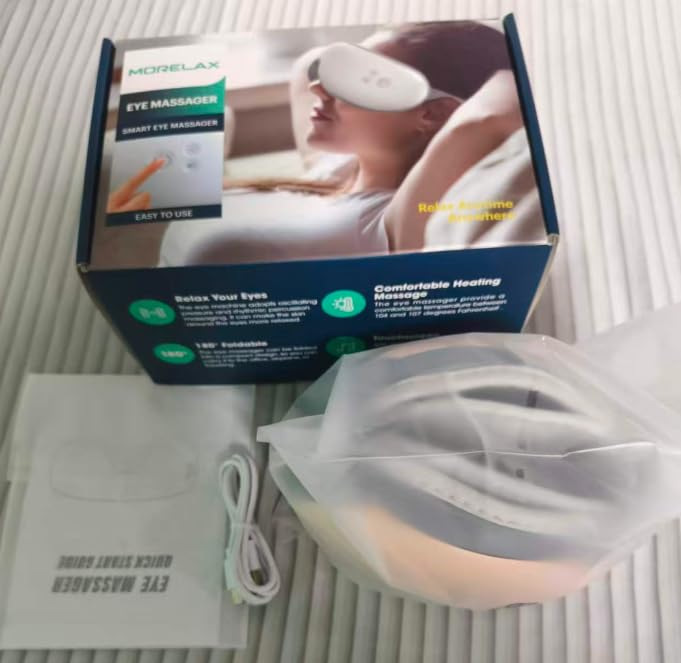 Eye Massager with Heat & Bluetooth Music, Birthday Gifts for Women, Reduce Eye Strain, Headache Relief and Improve Sleep, Eye Care Device for Migraine, Gifts for mom/Sister/Wife customer photo 1
