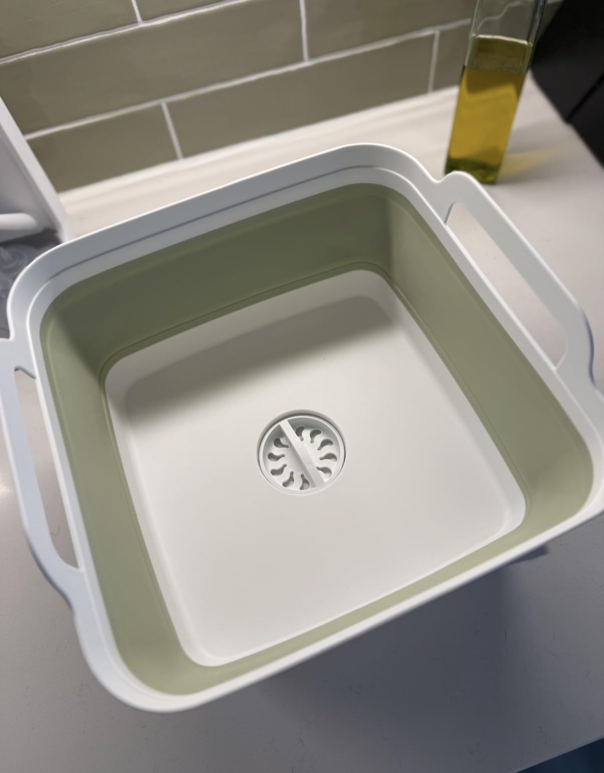 GIMWA 2.4Gal Collapsible Dish Basin with Drain Plug, Baby Bottle Wash Basin customer photo 2