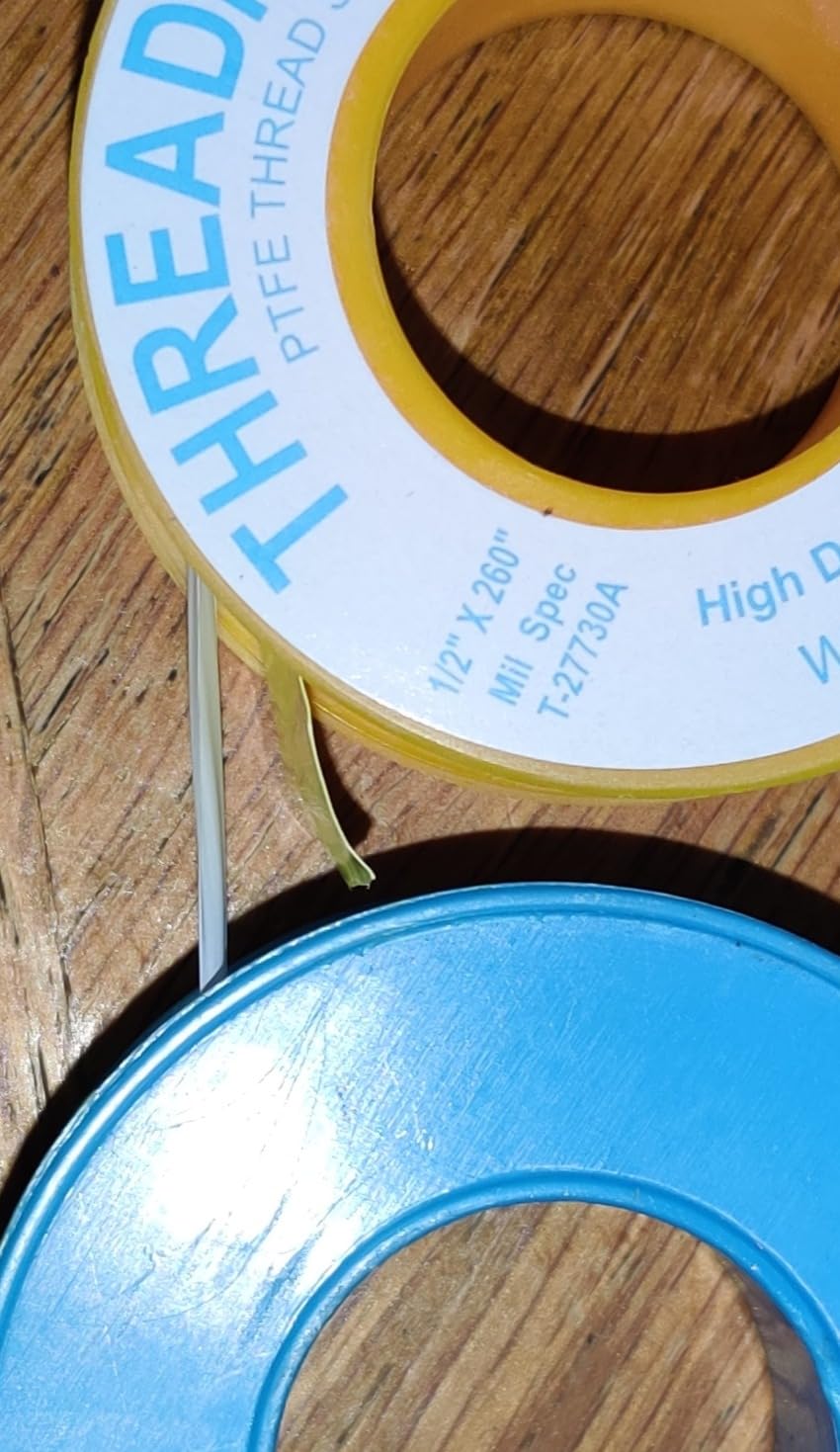 TAPEWELL Yellow Gas Pipe Thread Sealant Tape - 1/2