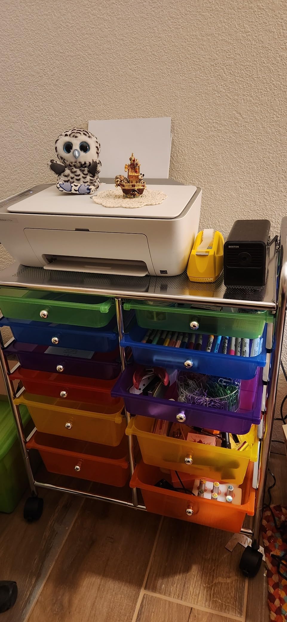 Simple Houseware 15 Drawers Rolling Utility Cart Art Craft Storage, Chrome customer photo 1