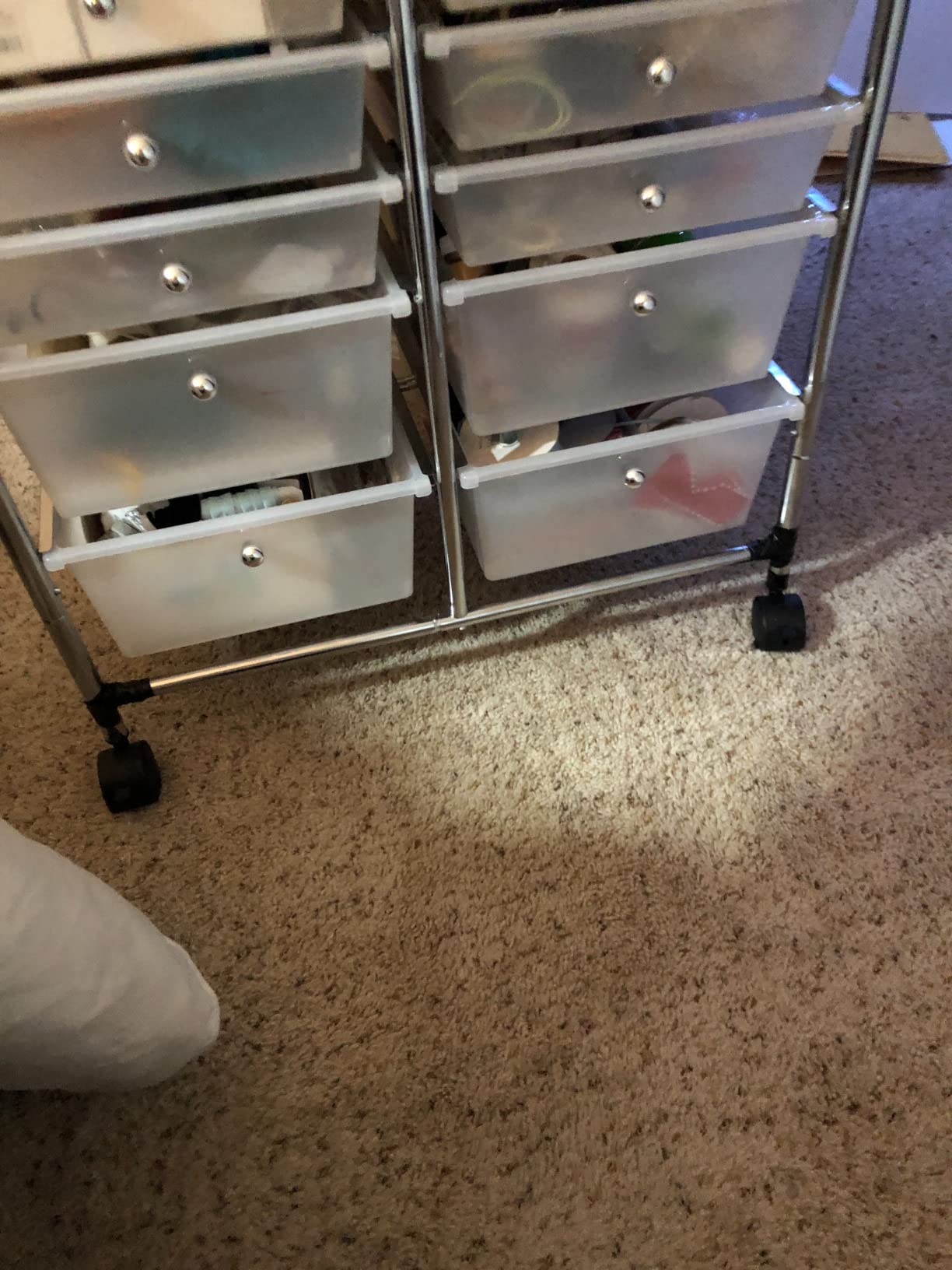 Simple Houseware 15 Drawers Rolling Utility Cart Art Craft Storage, Chrome customer photo 2