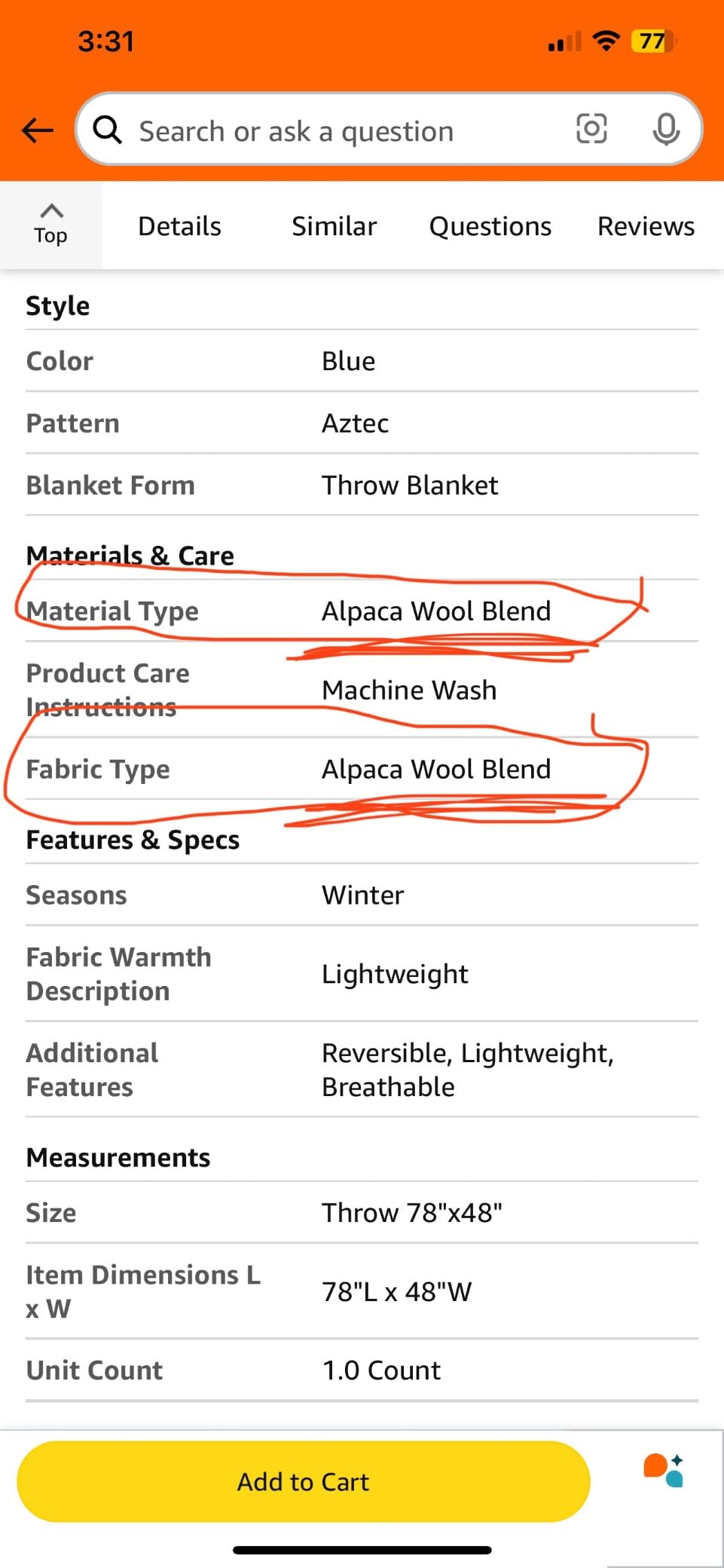 Alpaca Wool Throw Blanket, Native Design Wool Blanket, Throw Aztec Pattern Alpaca Wool Throw Blanket (Turquoise, Throw 78