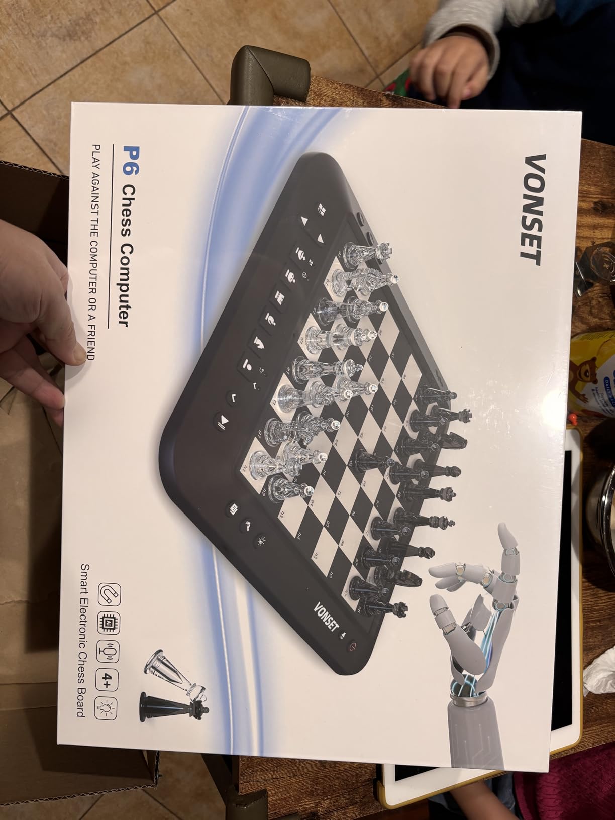 P6 Electronic Chess Board Chess Computer Talking Smart Chess Board Magnetic Electronic Chess Set with LED for Kids & Adults customer photo 1