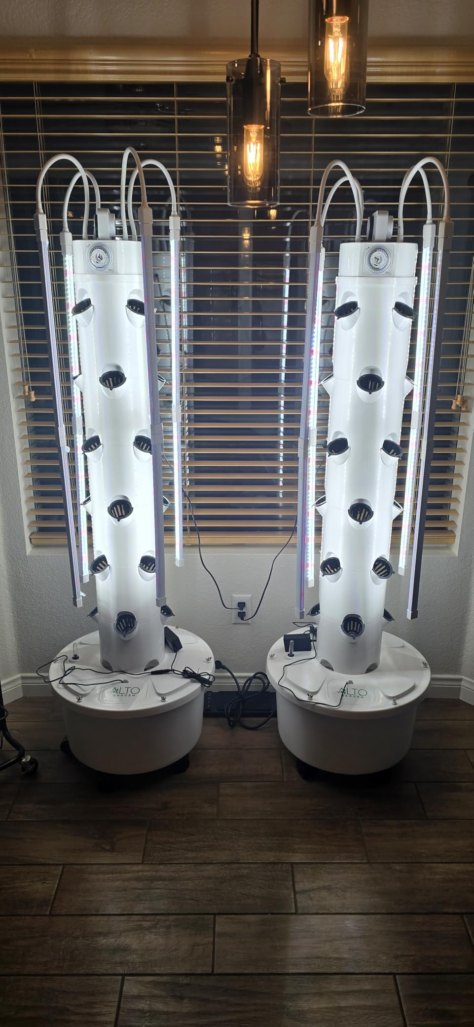 GX Hydroponic Tower | Vertical Planter Tower | Hydroponics Growing System Kit | Food Grade with 24 Net Pots (with LED Grow Lights) customer photo 2
