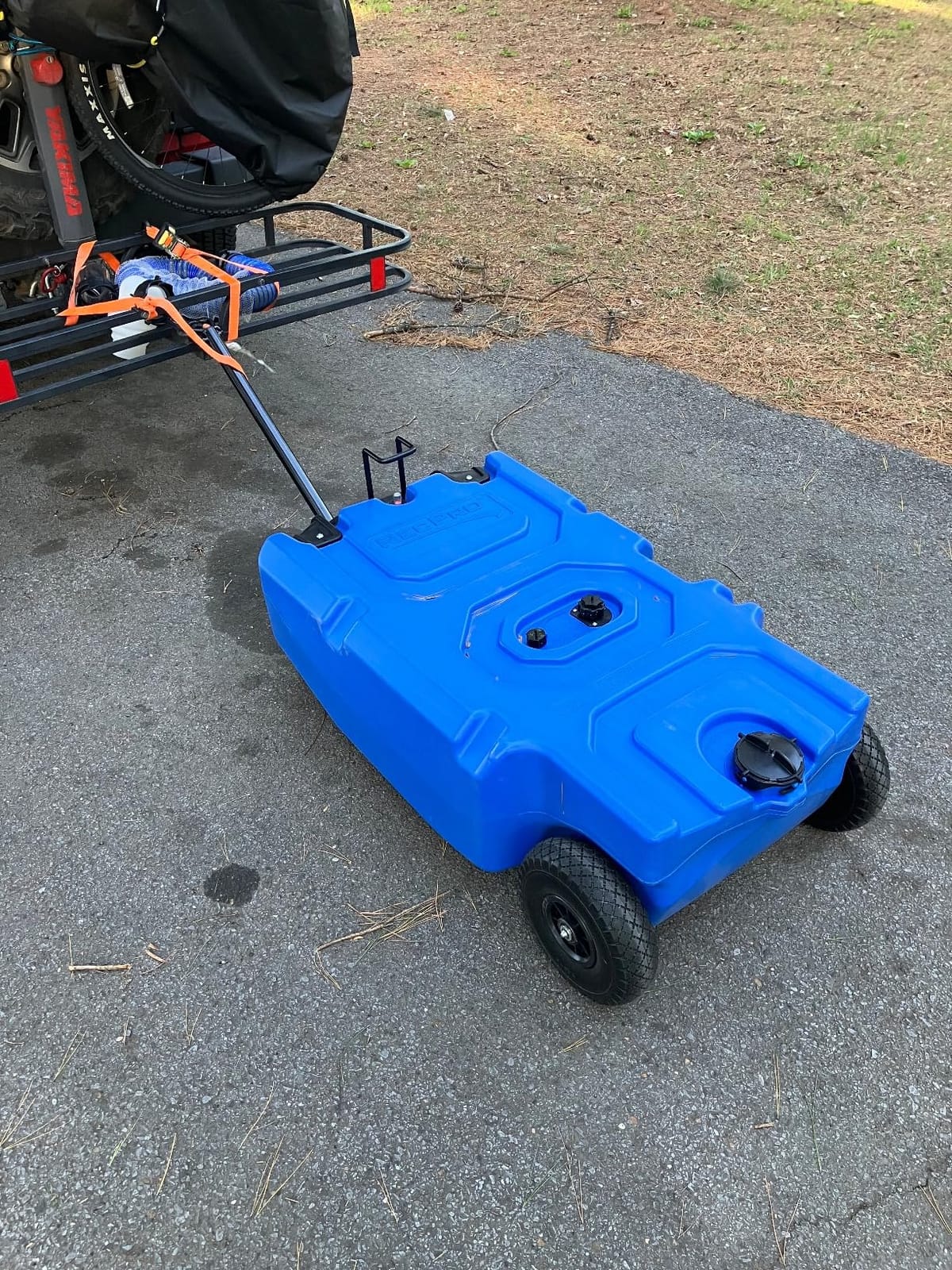 RecPro RV Portable Waste Tank | 36 Gallon | Blue | No-Flat Tires customer photo 2