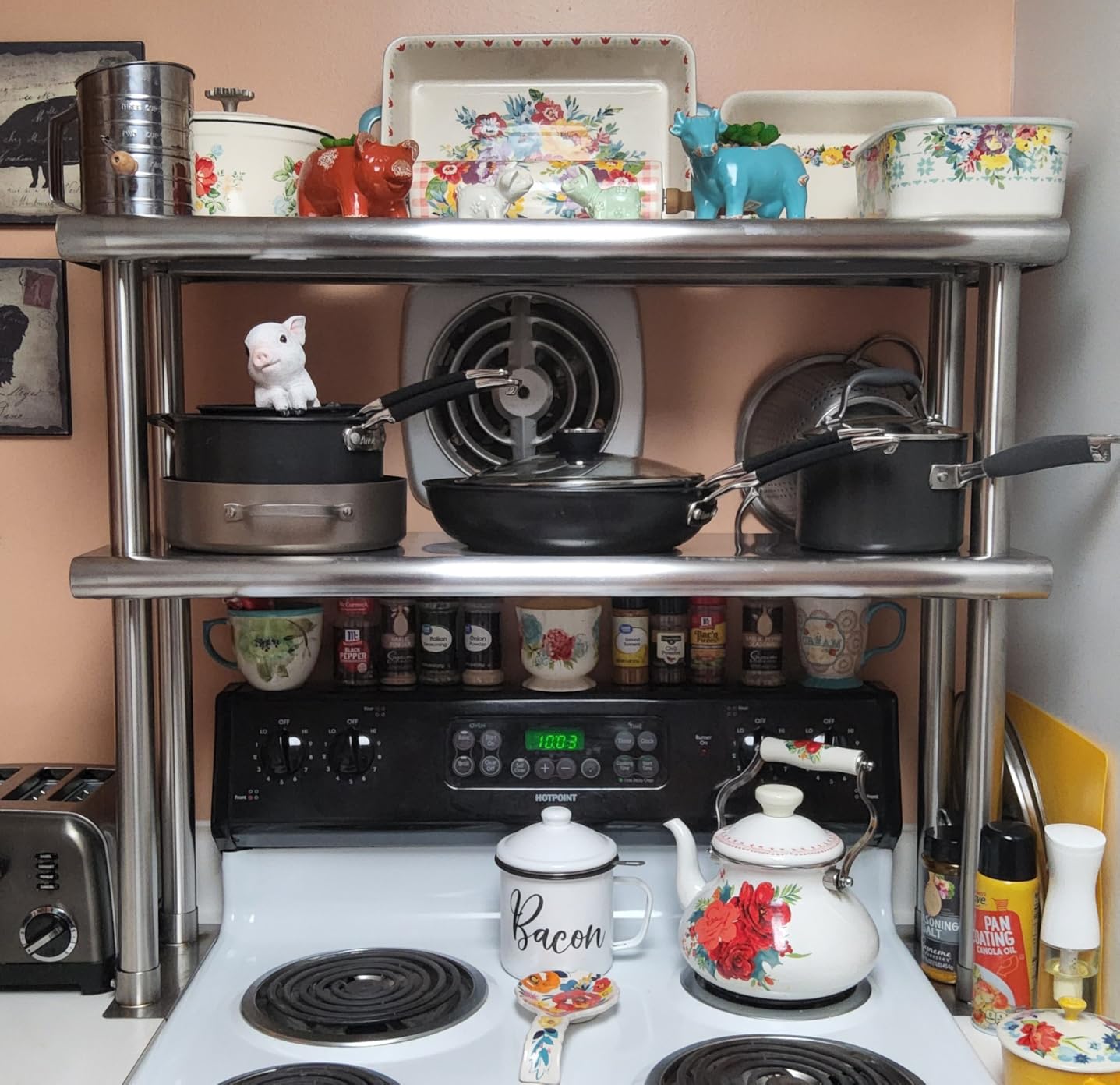 Double Overshelf, 2 Tier Stainless Steel Shelves, 12 x 36 Inch customer photo 2