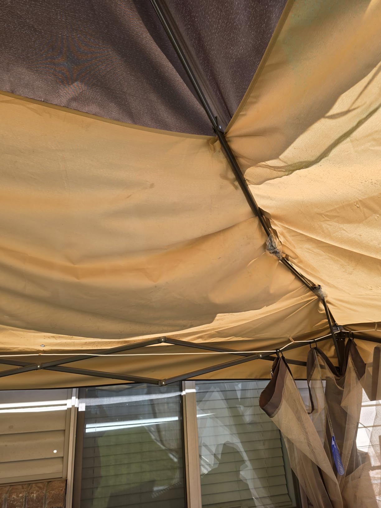 Yaheetech 11x11 Pop Up Gazebo Double-Tier Canopy Tent w/Mesh Netting, Gray customer photo 1
