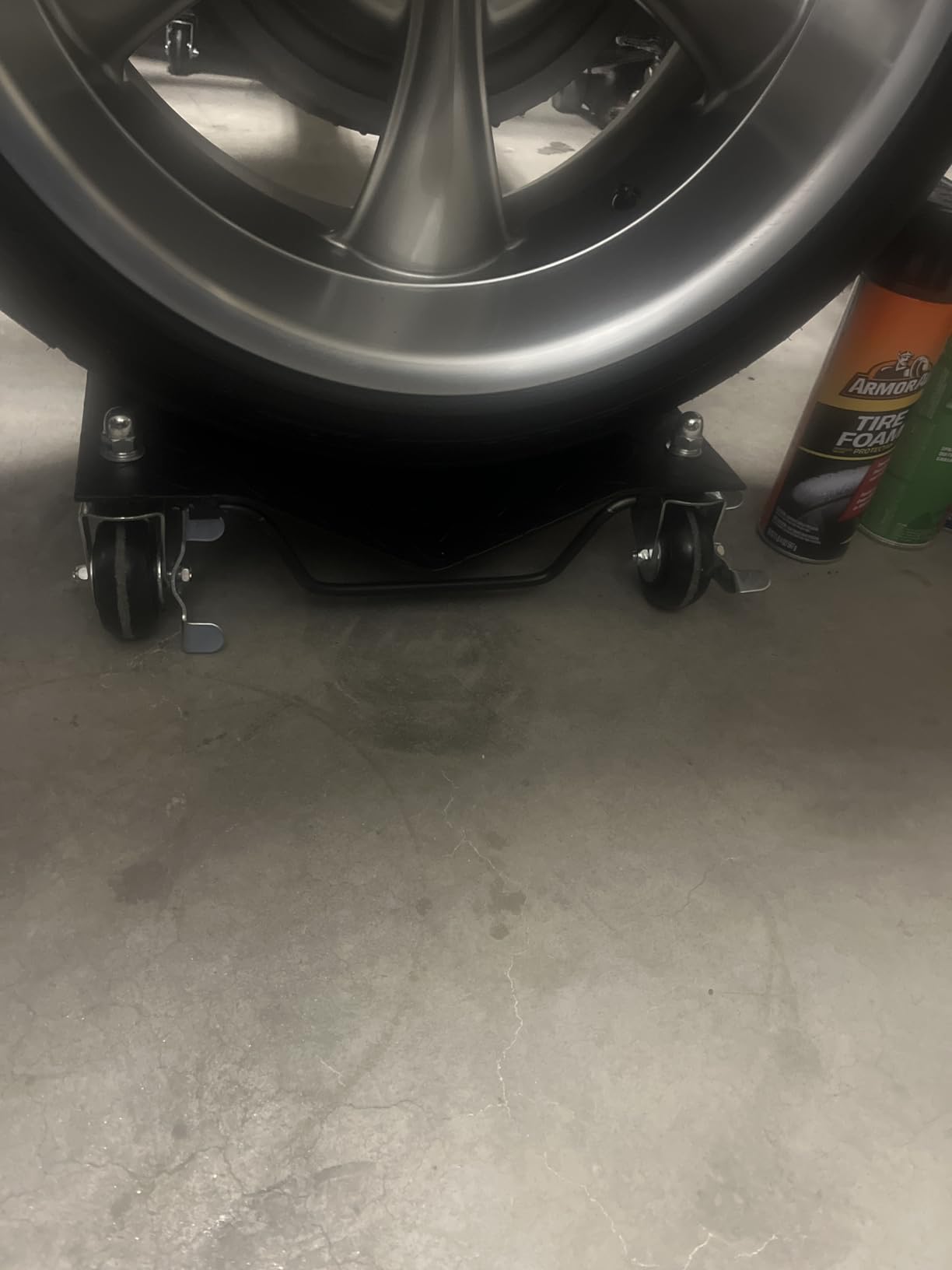 TUFFIOM Car Dolly Set of 4, 6000LBS Capacity Wheel Dollies, Heavy Duty Vehicle Dolly Upgraded, Steel Tire Skates with Brakes, Red customer photo 1