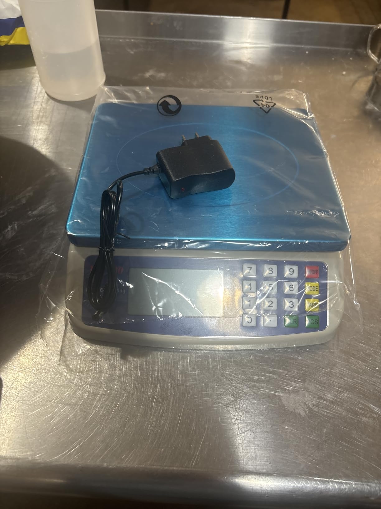 Large Digital Kitchen Scale 40kg/88lb Stainless Steel Price Computing Scale Counting Scale Deli Scale with LCD Display for Baking Bread Cooking Meat Prep Parts and Coins Adapter Included customer photo 1