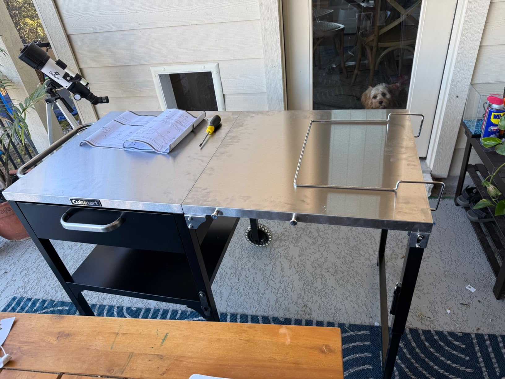 Cuisinart Prep ‘n Cook Outdoor Table and Grill Stand, Stainless Steel Folding Table with Wheels, 48” x 24” Prep Station for Home BBQ, Tailgates, Cookouts customer photo 1