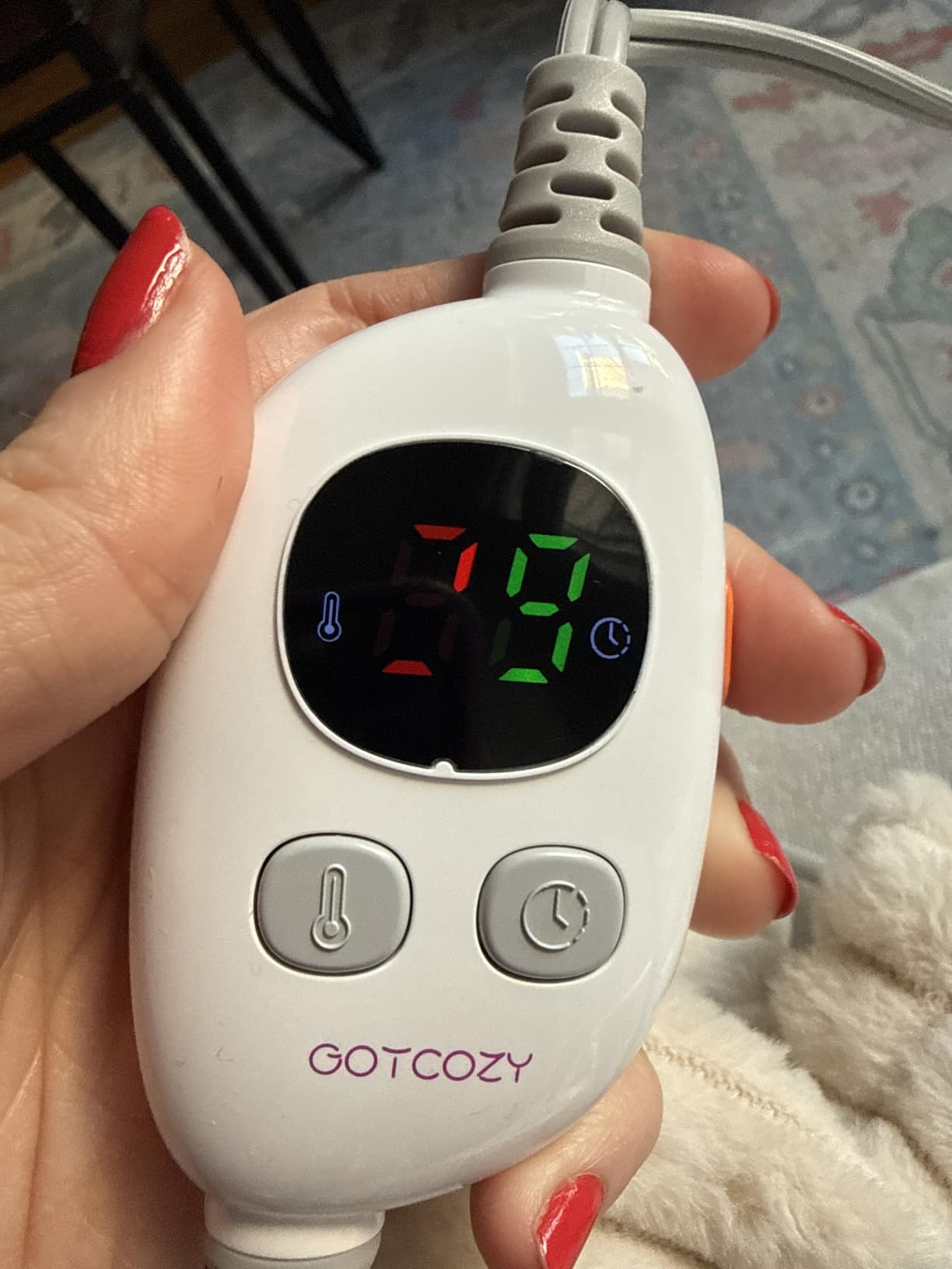 GOTCOZY Heated Blanket-Soft Plush Electric Blanket Queen Size(Rose Dust) customer photo 1