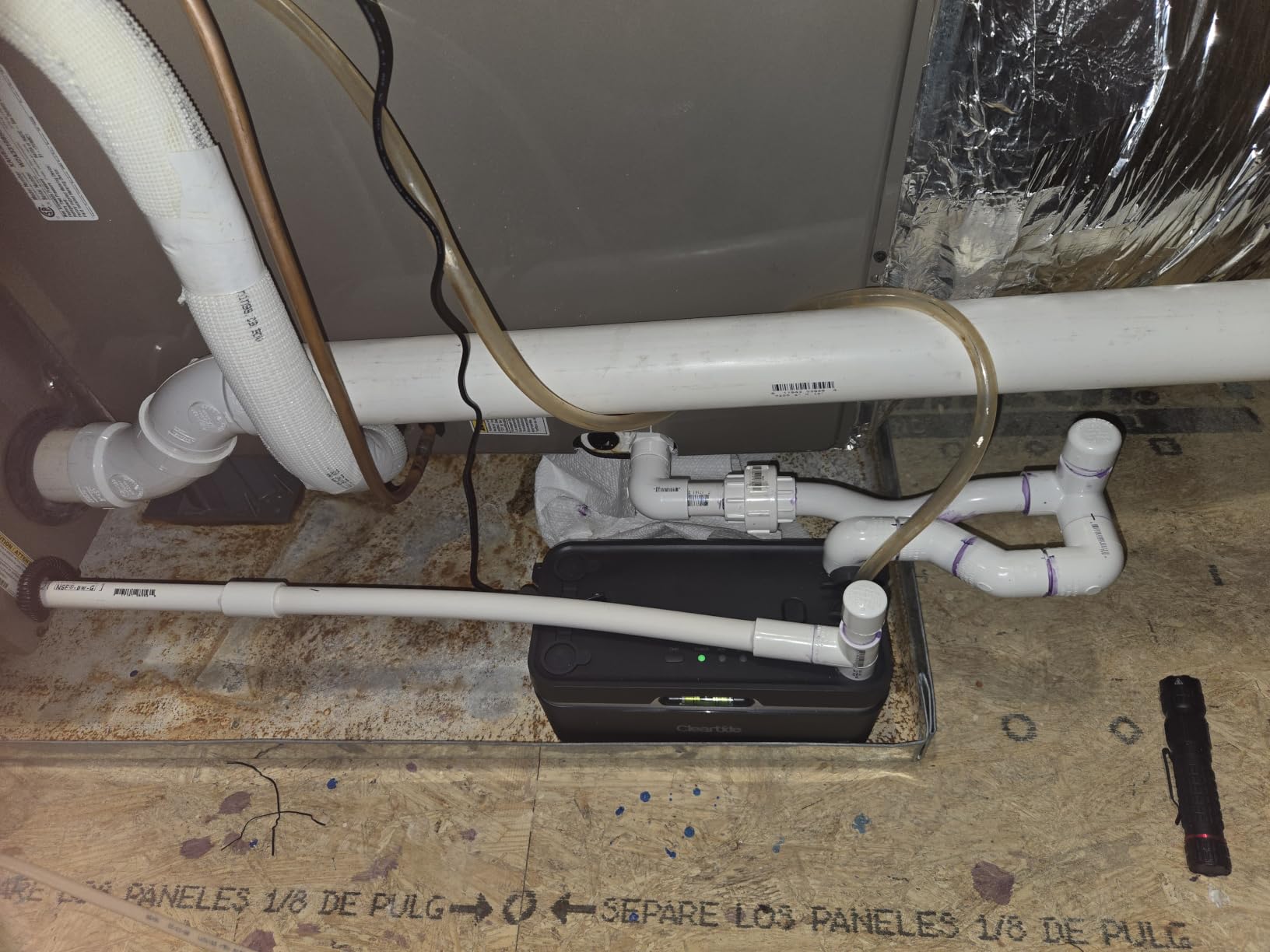 Cleartide Condensate HVAC Pump, Ultra-Quiet 25dB, 1/30 HP 144 GPH, Automatic Condensate Removal Pump with Safety Switch for Air Conditioner/Furnace/Dehumidifier/Ice Machine, 27.8FT Head Height customer photo 1