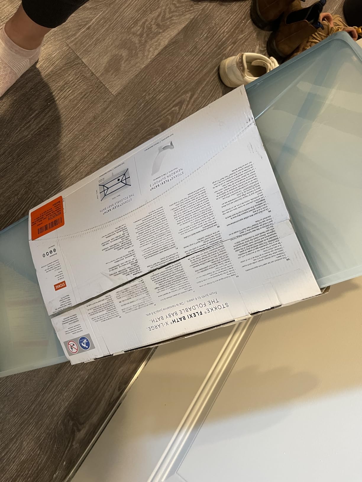 Stokke Flexi Bath Bundle - Foldable Bathtub + Newborn Support, Sandy Beige customer photo 2