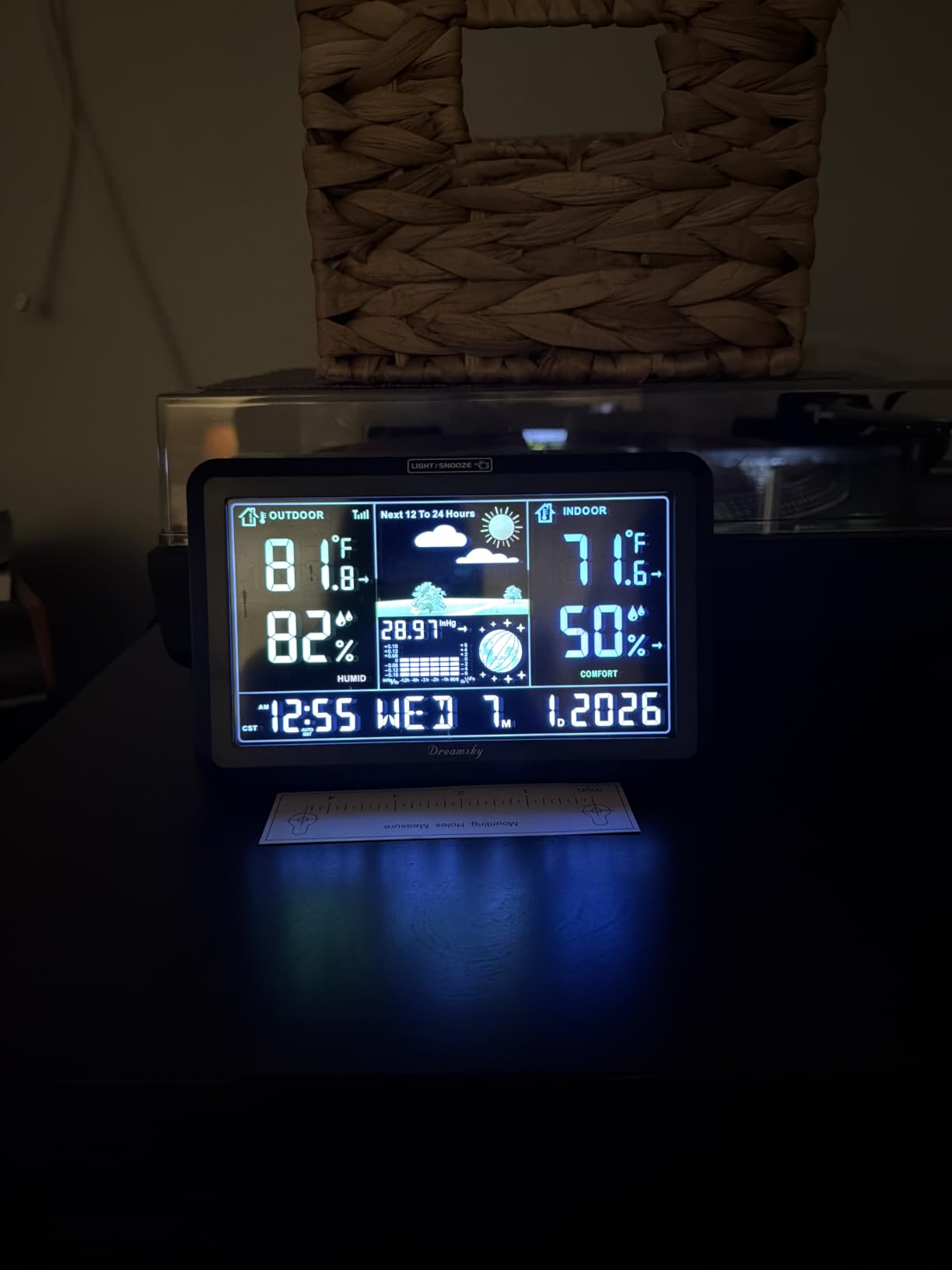 DreamSky Weather Station Indoor Outdoor Thermometer Wireless, Atomic Clock customer photo 2