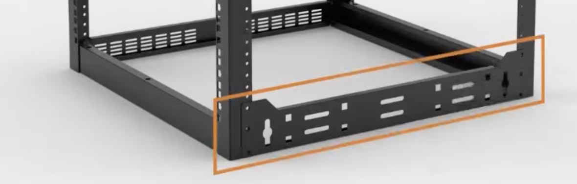 TECMOJO 16U Open Frame Network Rack for IT &AV Gear, AV Rack 4-Post with casters, Mobile 16U Rack with 2 PCS 1U Server Rack Shelf & Mounting Hardware, for 19