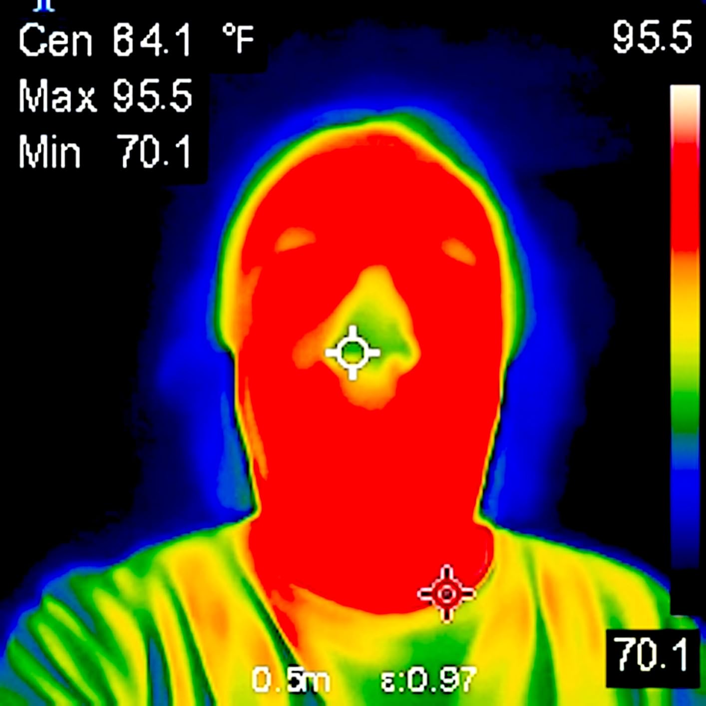 HF96V Thermal Camera with Visual Camera & Laser Pointer, Intelligent Scene Detection, 240 * 240 Super Resolution Thermal Imaging Camera,25 Hz, 50° FOV, -4°F to 1022°F, IP54 Infrared Camera customer photo 1