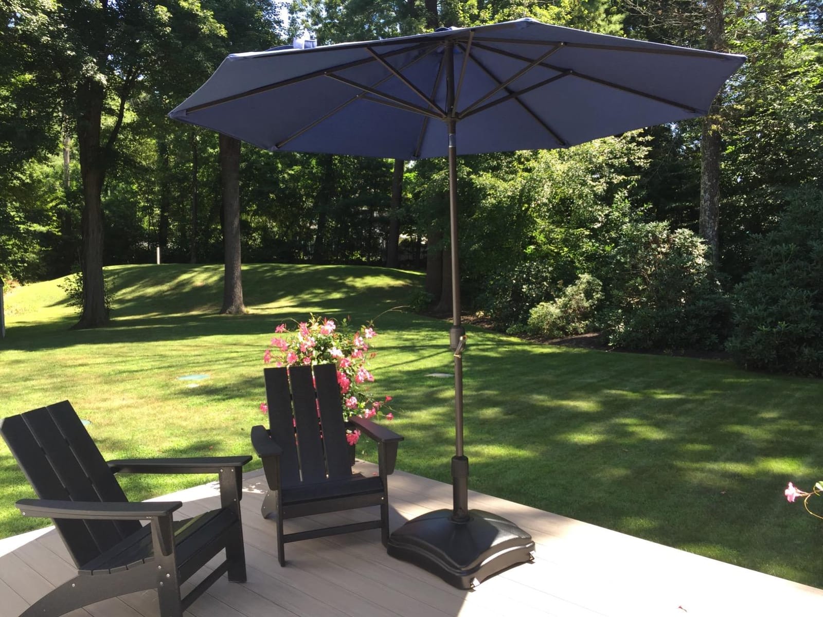 Heavy Duty Rolling Umbrella Base with Wheels, Driftwood | Fillable, Sturdy Stand for Outdoor Patios, Decks, Pool Areas, Hotels, Restaurants customer photo 1