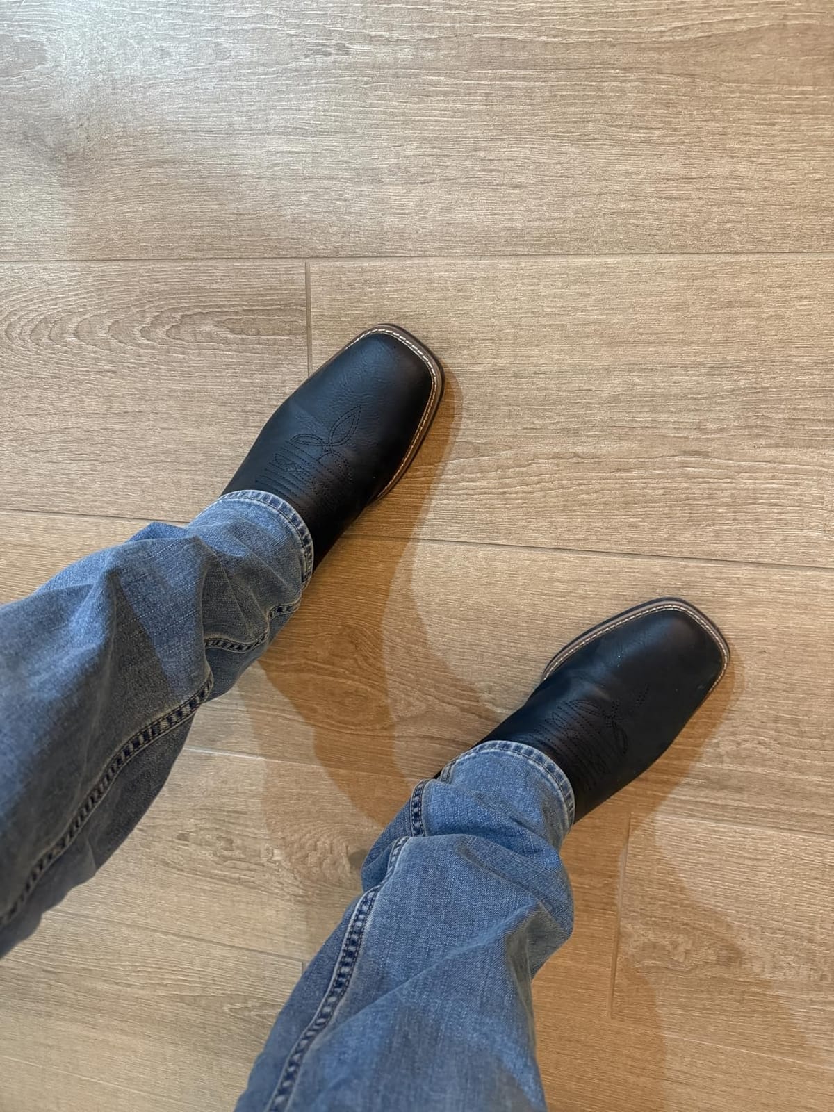 Choiran Western Cowboy Boots for Men - Mens Square Toe Chelsea Boots Ankle Cowboy Boots for Men Casual Retro Stylish Boots customer photo 2