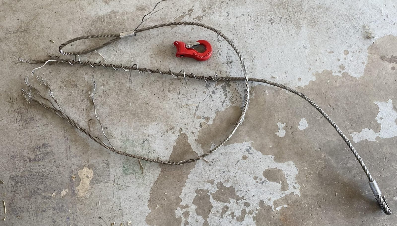 Single Leg Wire Rope Sling, 1/2