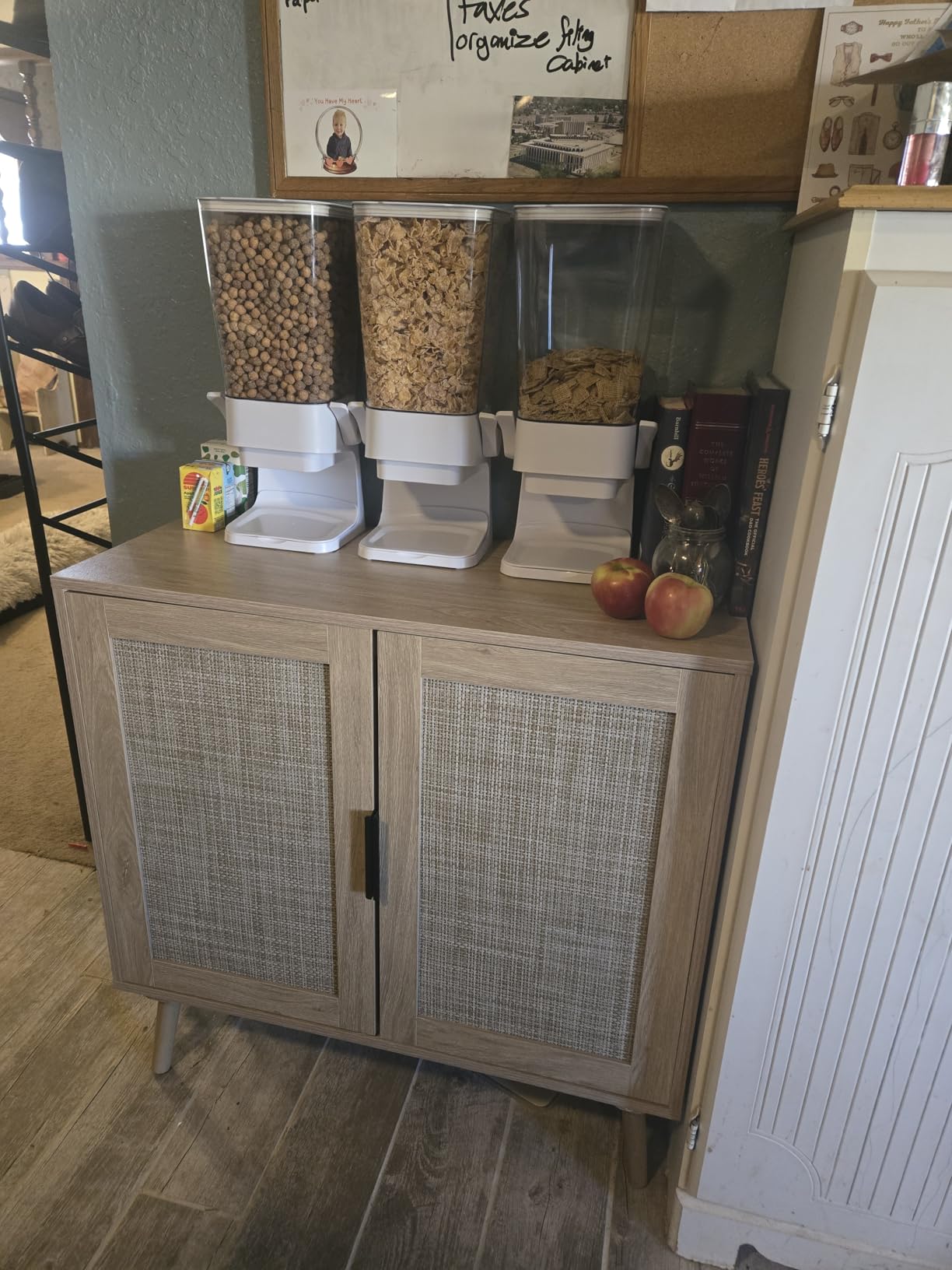 Cereal Dispenser Countertop with Lids, 5L Organization and Storage Containers for Kitchen and pantry, Rice Dispenser for food, Cereal, Beans, Nuts, Snack,Oatmeal, Dog Food, Bird Seed, Black, 3Pc customer photo 1