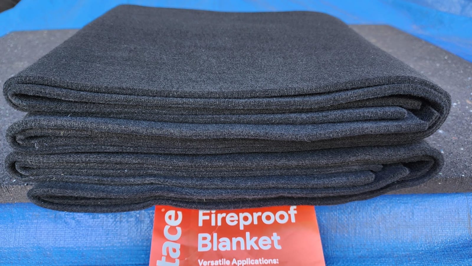 Welding Blanket Fireproof 40x40 Inch – Matace Carbon Felt Soldering Mat & Pad, 5mm Flame Retardant Fabric, Heat Shield for Brazing, Automotive Repair, Grill & Smoker, HVAC Plumbing, Black customer photo 2