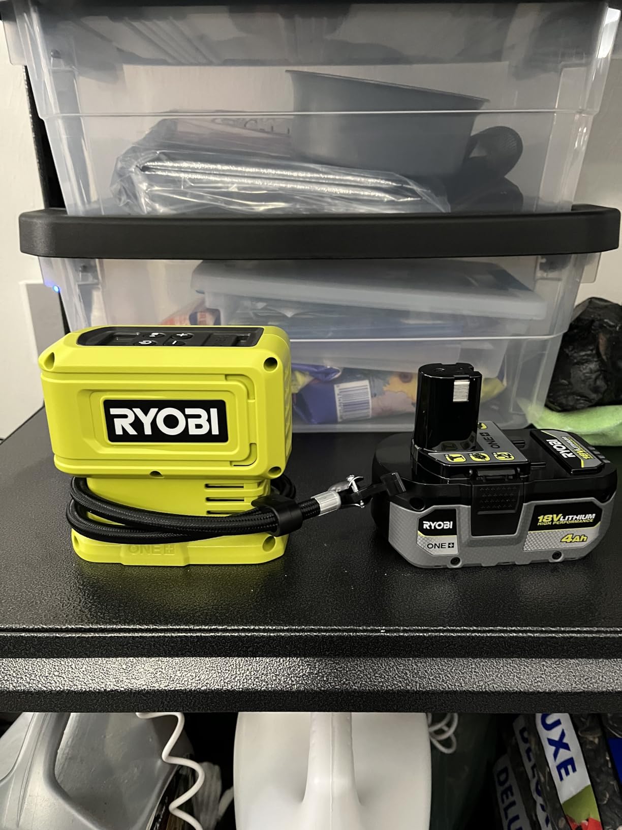 Ryobi - 18 V One+ 11 Bar Wireless Compressor - Tyre and Ball Inflation - Comes with 3 Tips (without Battery) - RPI18 customer photo 2