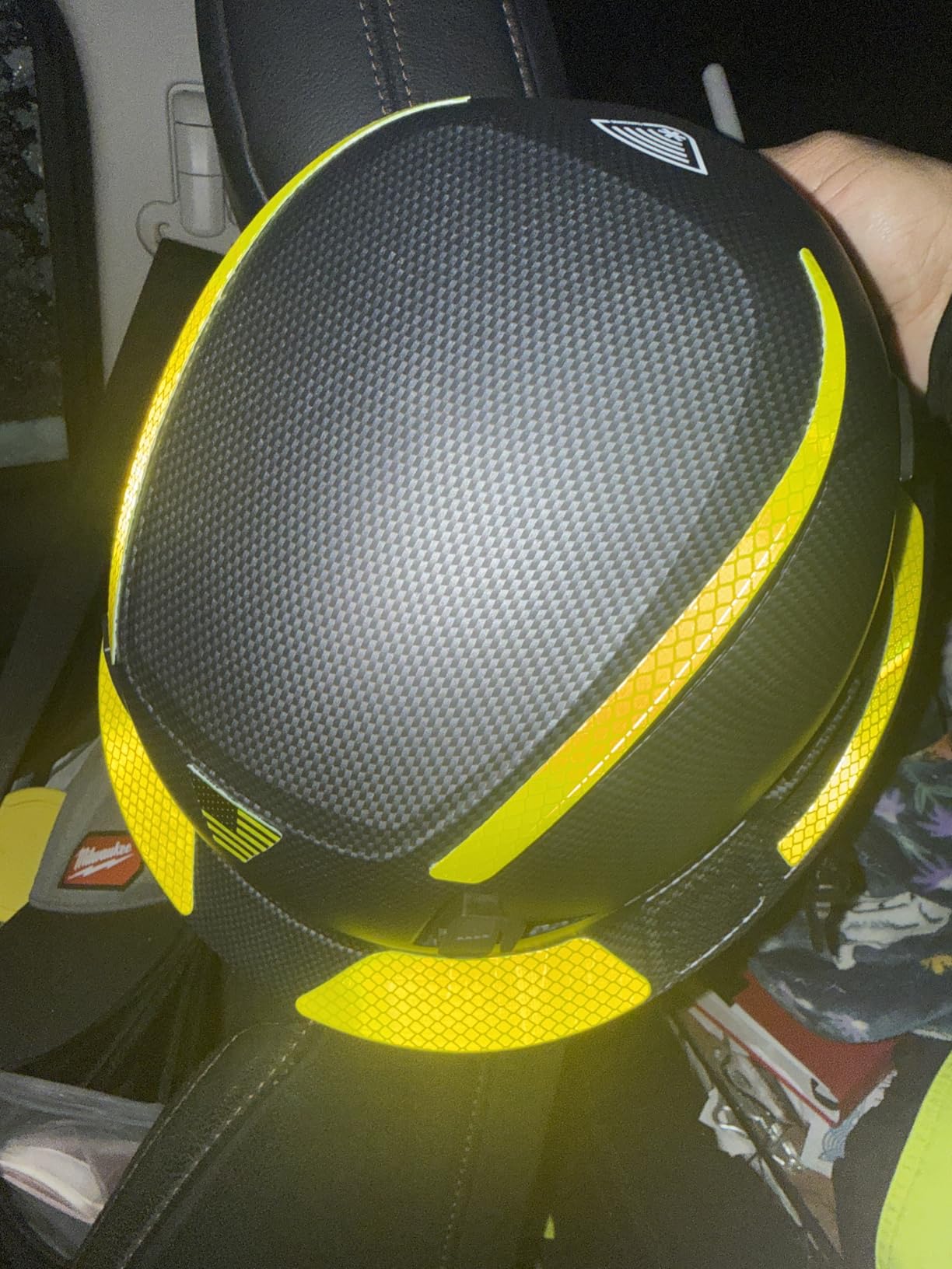 STUDSON SHK-1 Full Brim Safety Helmet Vented: ANSI/ISEA Z89.1 Type II Compliant (R 2019), Lightweight & Breathable, NFC Emergency Contact Chip, One Size, Class C Protection customer photo 1