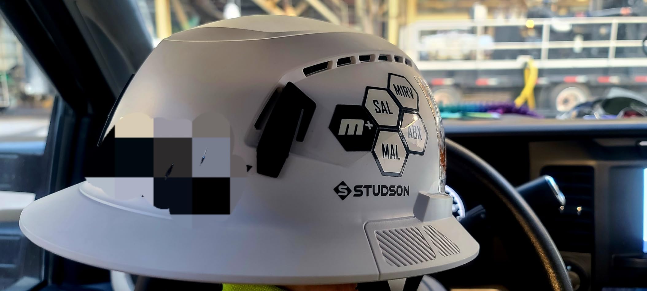 STUDSON SHK-1 Full Brim Safety Helmet Vented: ANSI/ISEA Z89.1 Type II Compliant (R 2019), Lightweight & Breathable, NFC Emergency Contact Chip, One Size, Class C Protection customer photo 2