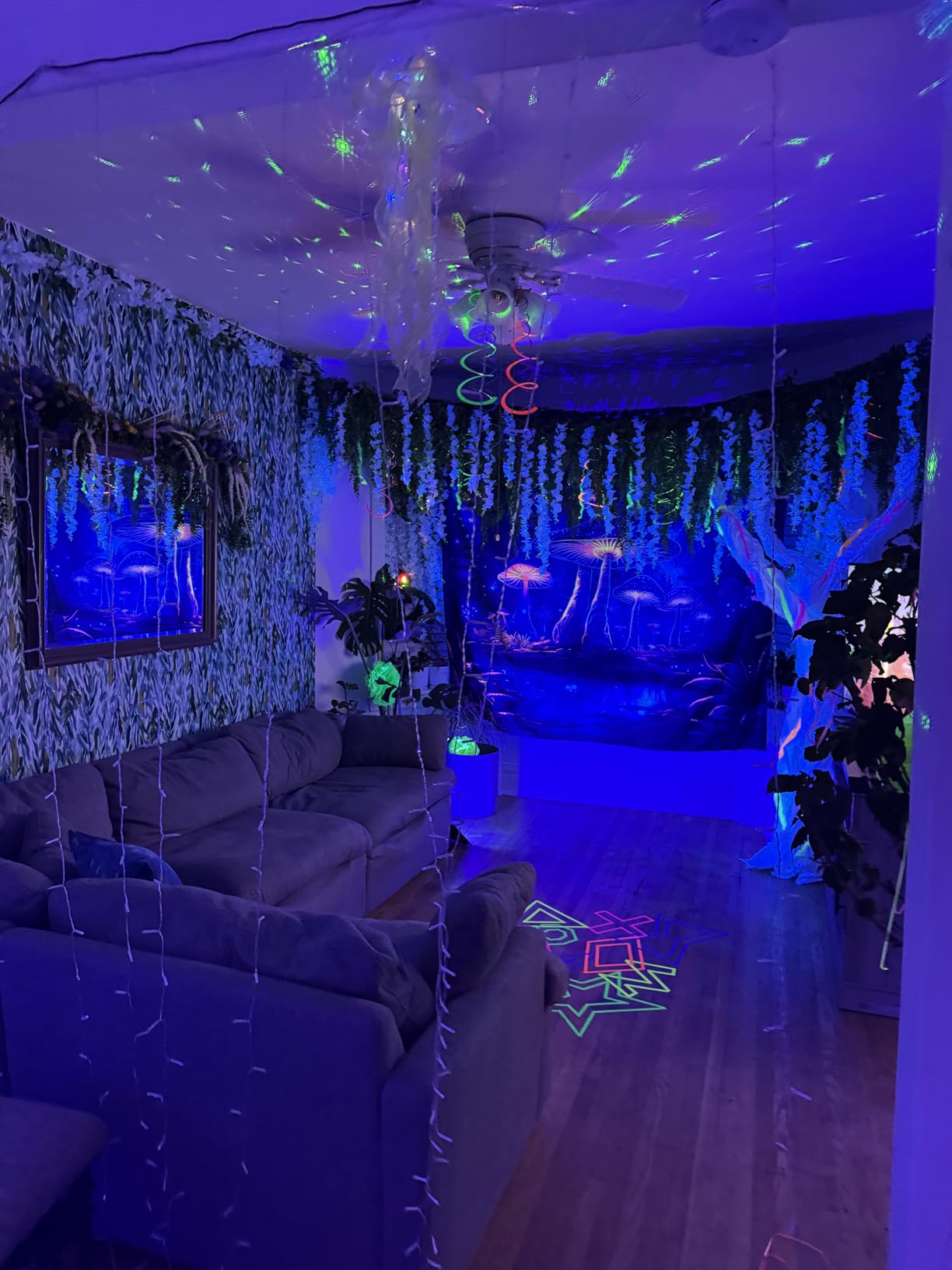 DJ Laser Party Lights, RGB LED Disco Light, Sound Activated Projector Strobe Light with Remote Control for Christmas Halloween Decorations Karaoke Birthday Dance Wedding Stage Show customer photo 1