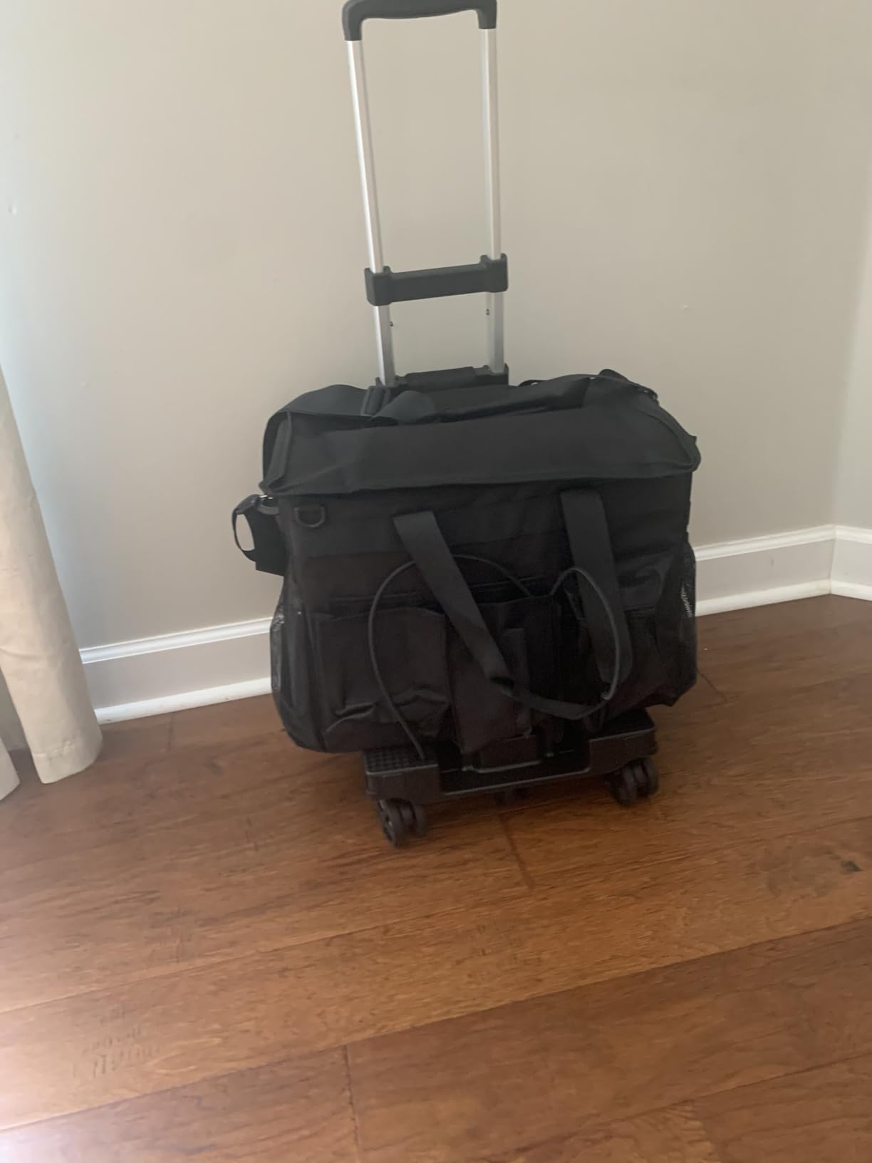 Housolution Rolling Cleaning Caddy Bag with Wheels, Black customer photo 1