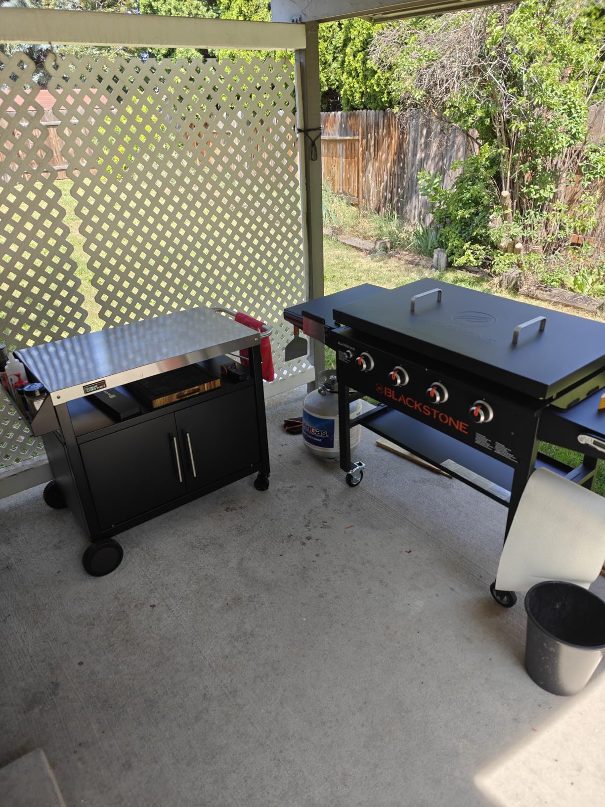 PC3403S Outdoor Grill Cart with Wheels Black customer photo 1