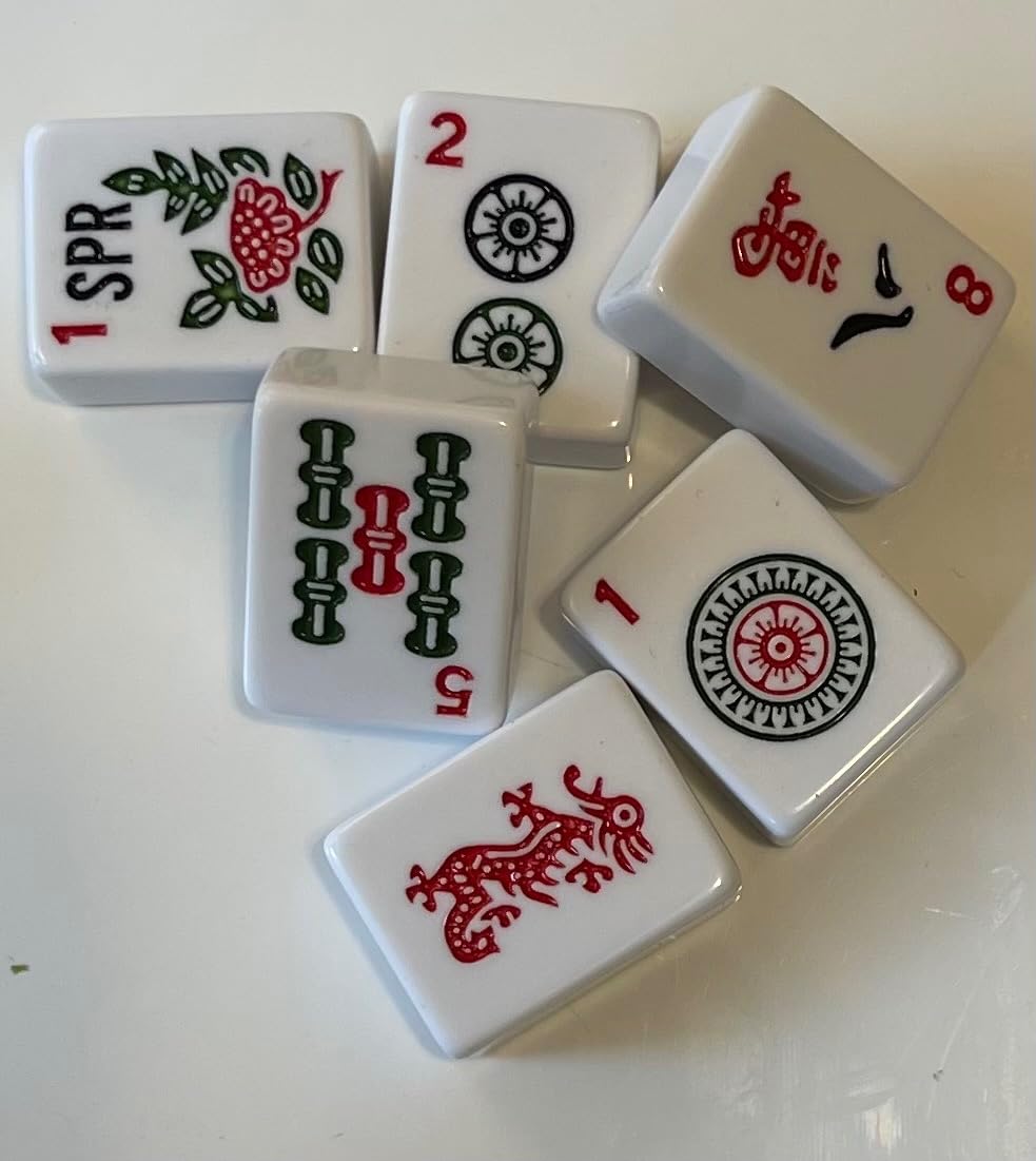 Jongyance American Mahjong Set with Blue Carrying Bag, 166 White Tiles, 4 All-in-One Rack/Pushers, Mahjong Tiles Set (Ma Jong, Mah-Jongg, Majiang) customer photo 1