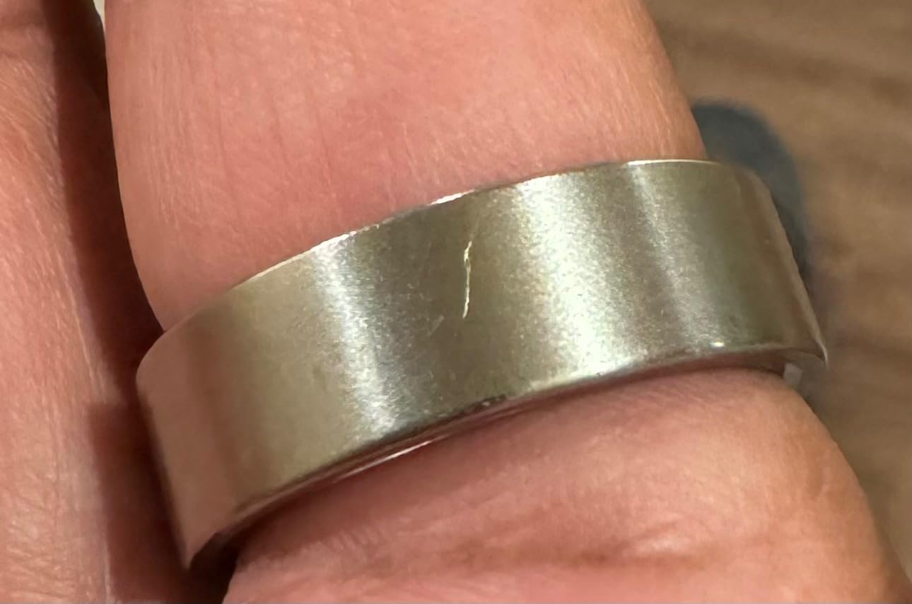 ULTRAHUMAN Ring AIR - No App Subscription - Smart Ring - Size First with Sizing Kit - Track Sleep, Movement & Recovery Score, Workouts, HR, HRV - Up to 6 Days Battery (Size 12), Raw Titanium customer photo 1