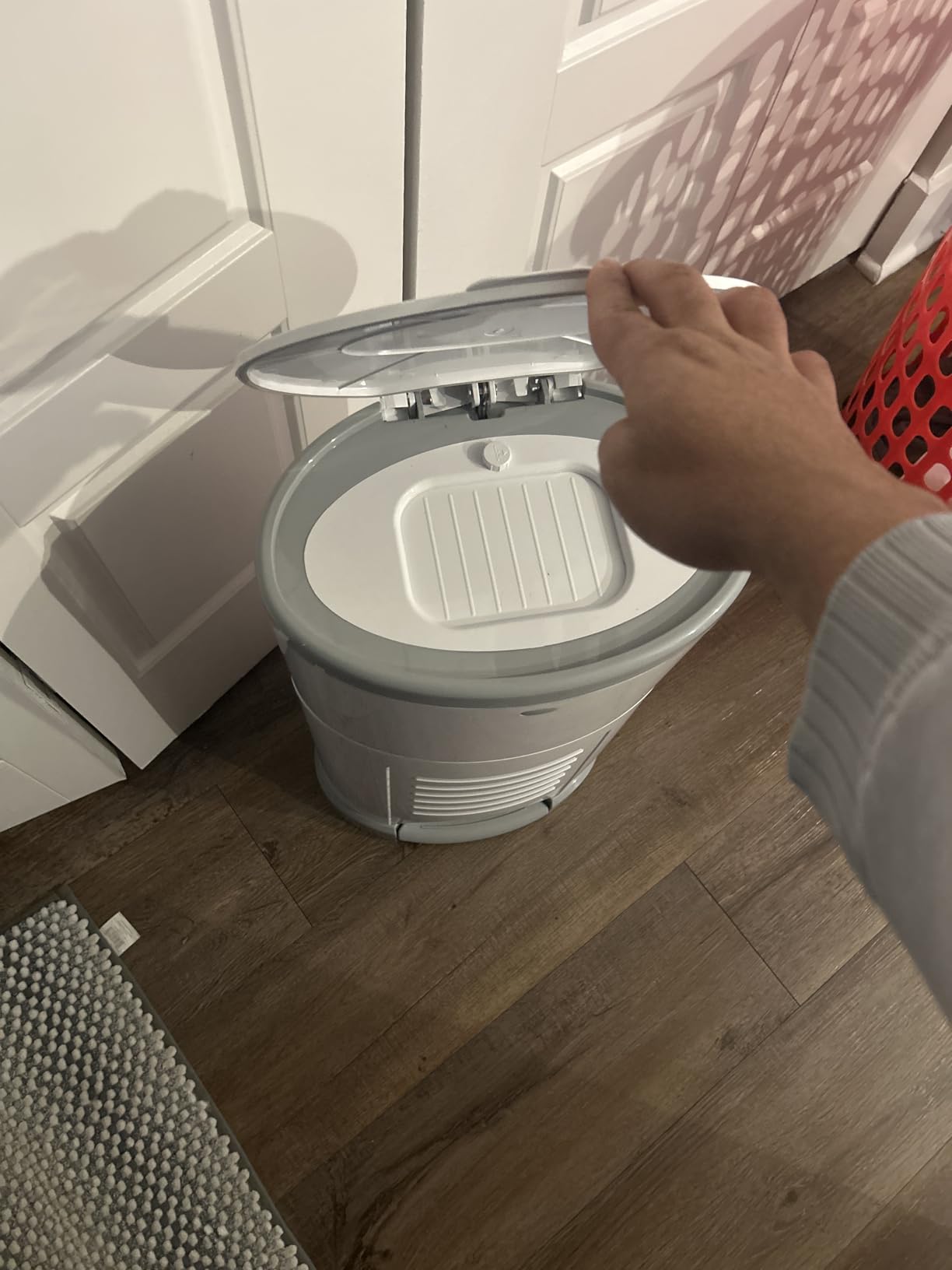 Diaper Dekor EKO Classic Diaper Pail, White | ONLY Eco-Friendly Diaper Pail Made with 70% Recycled Materials | Hands-Free: Step–Drop–Done | Cost-Effective Refill System customer photo 2