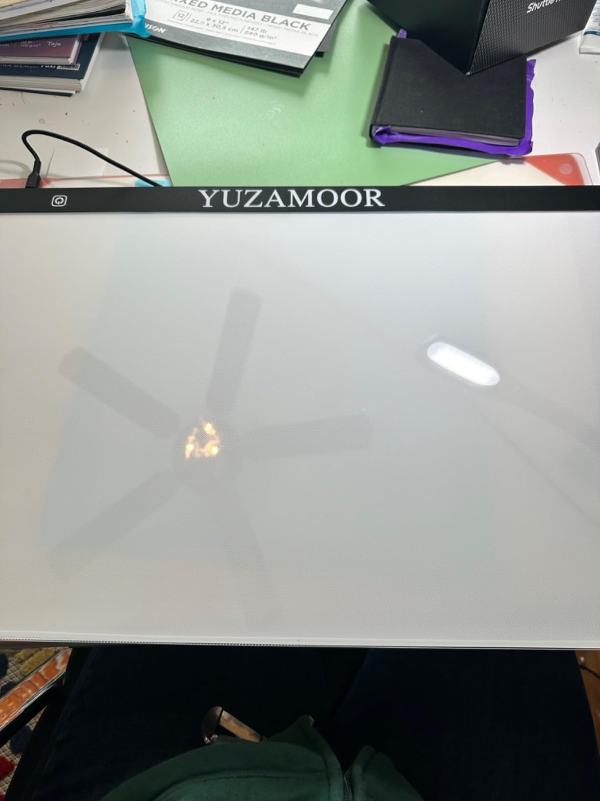 A2 Large Tracing LED Light Pad Kits for Diamond Art, Sketching, Painting - Adjustable Brightness, Sketching, Tracing - USB Powered DIY Diamond Art Light Box with Bead Storge Container, Pens, Clips customer photo 2