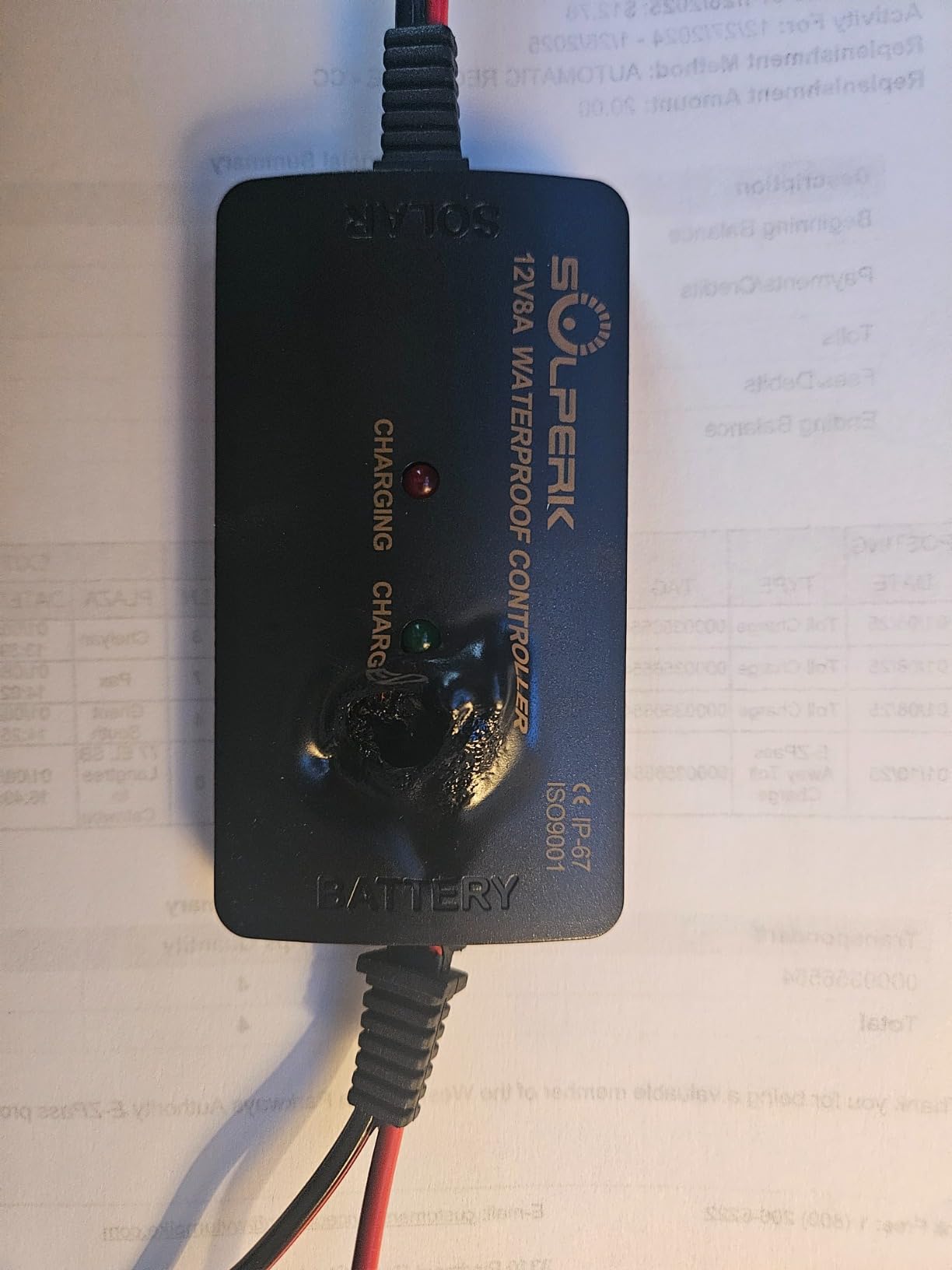 SOLPERK 8A 12V Solar Charge Controller IP67 Waterproof Solar Panel Charge customer photo 2