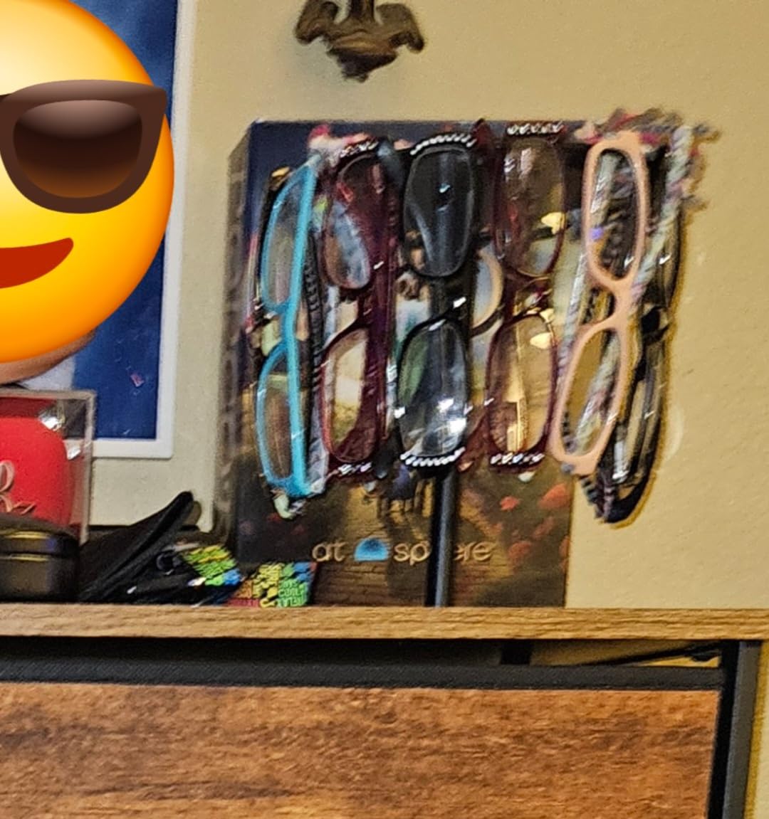 LSK Metal Sunglasses Organizer, Glasses Holder Stand with Storage Tray customer photo 1