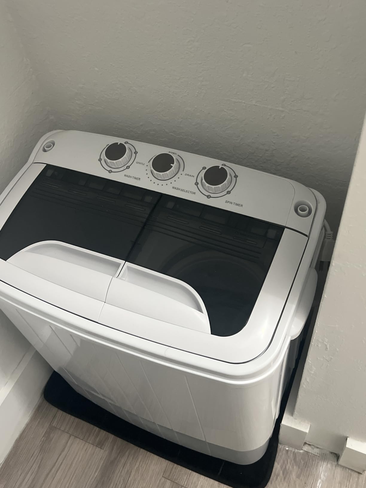 INTERGREAT Portable Washing Machine, 25.4lbs Twin Tub Portable Washer with Spin Cycle and Dryer, Semi-automatic Washer Machine Combo for Dorms, Apartments, Blue customer photo 2
