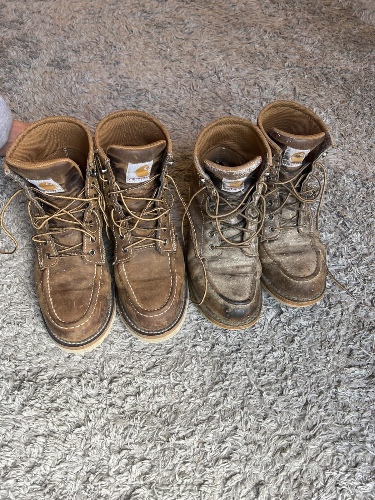 Carhartt Women's 6” Waterproof Moc Toe Boots - Premium Rugged Leather, Goodyear Welt, Insite Tech Comfort Footbed, and Dual-Density Rubber Outsole customer photo 2