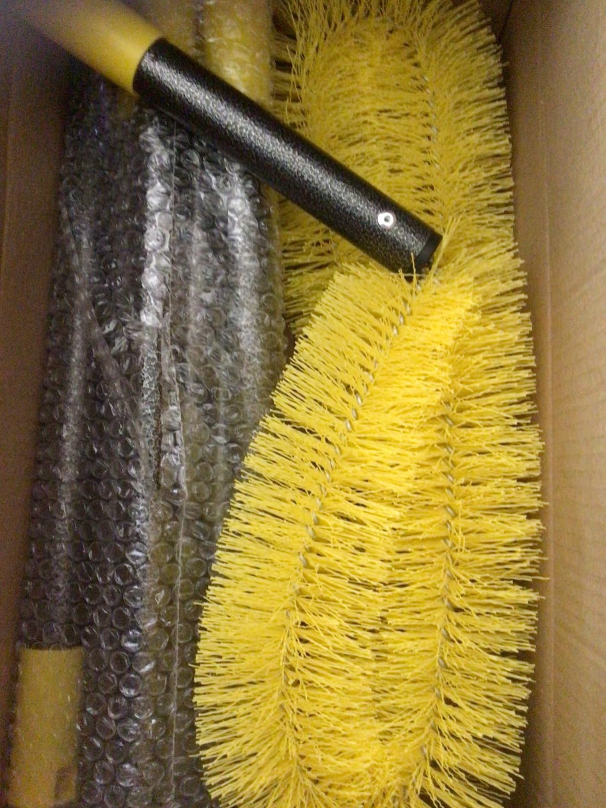 Gutter Cleaning Tools from The Ground, 10 FT Gutter Cleaning Brush with Telescopic Pole, Long Reach Gutter Guard Roofing Tool for Removing Leaves and Debris customer photo 2