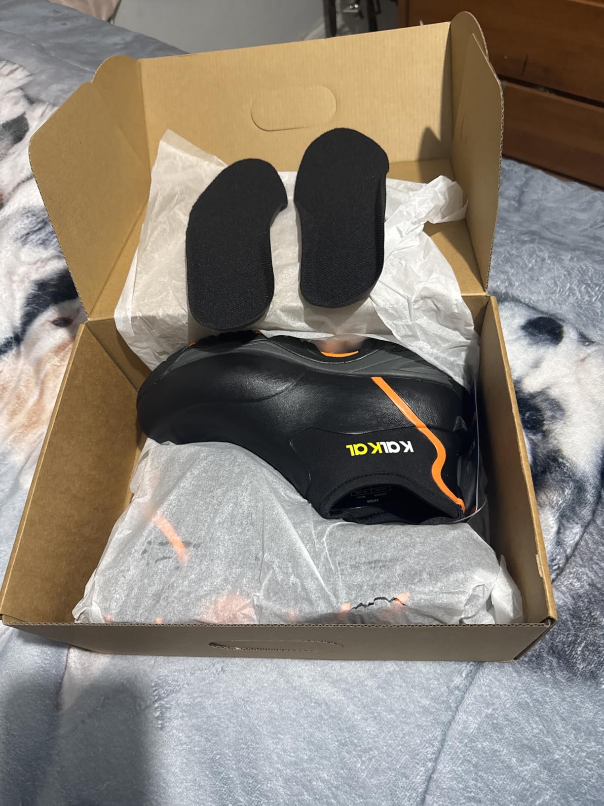 Kalkal Men's Rubber Boots, Waterproof Ankle Rain Boots, Insulated Working Booties with Comfortable Sports Sole customer photo 2