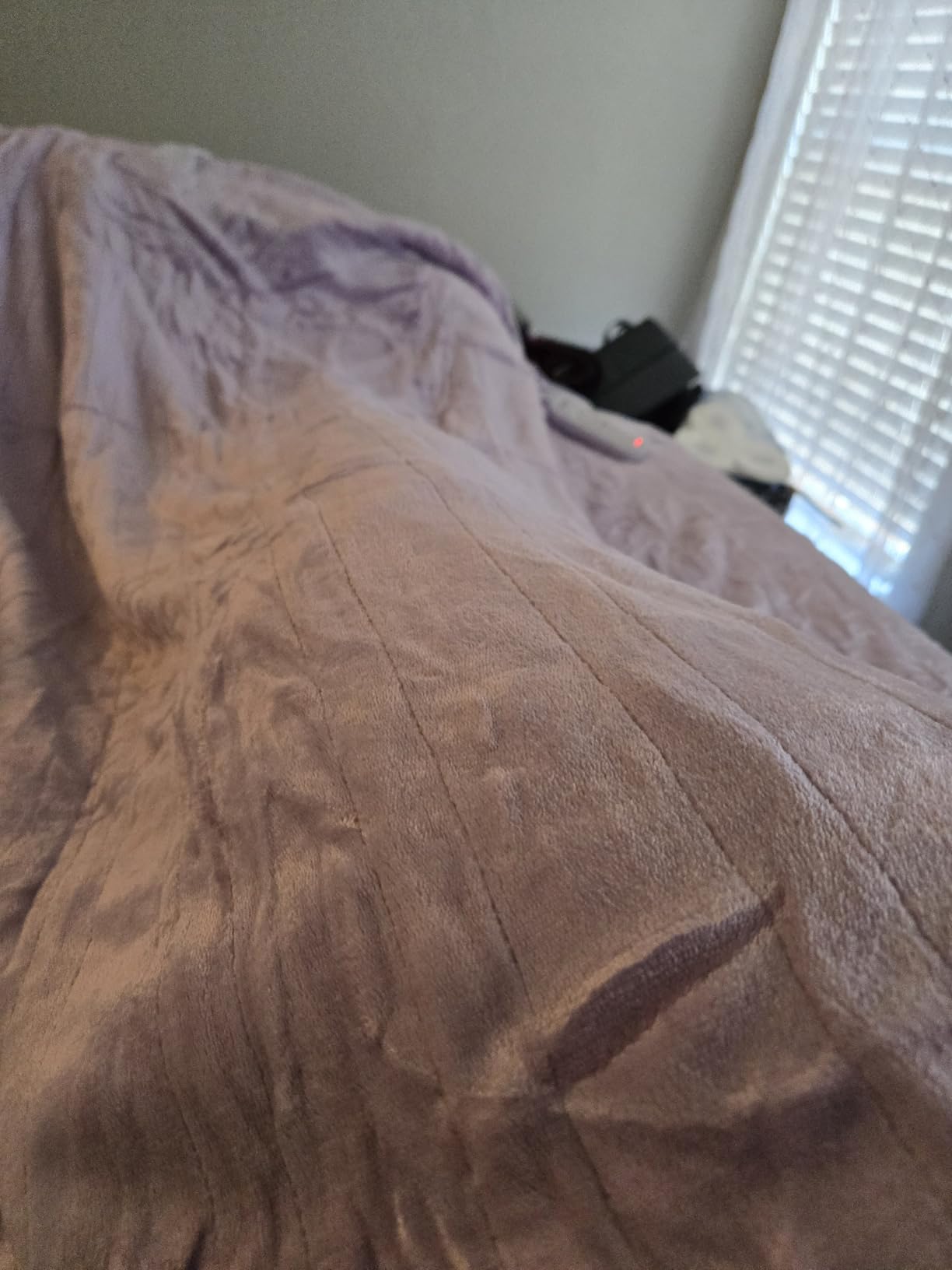 HOMLYNS Heated Throw Blanket, 5 Heat Settings & 3 Hours Timer, Purple customer photo 2