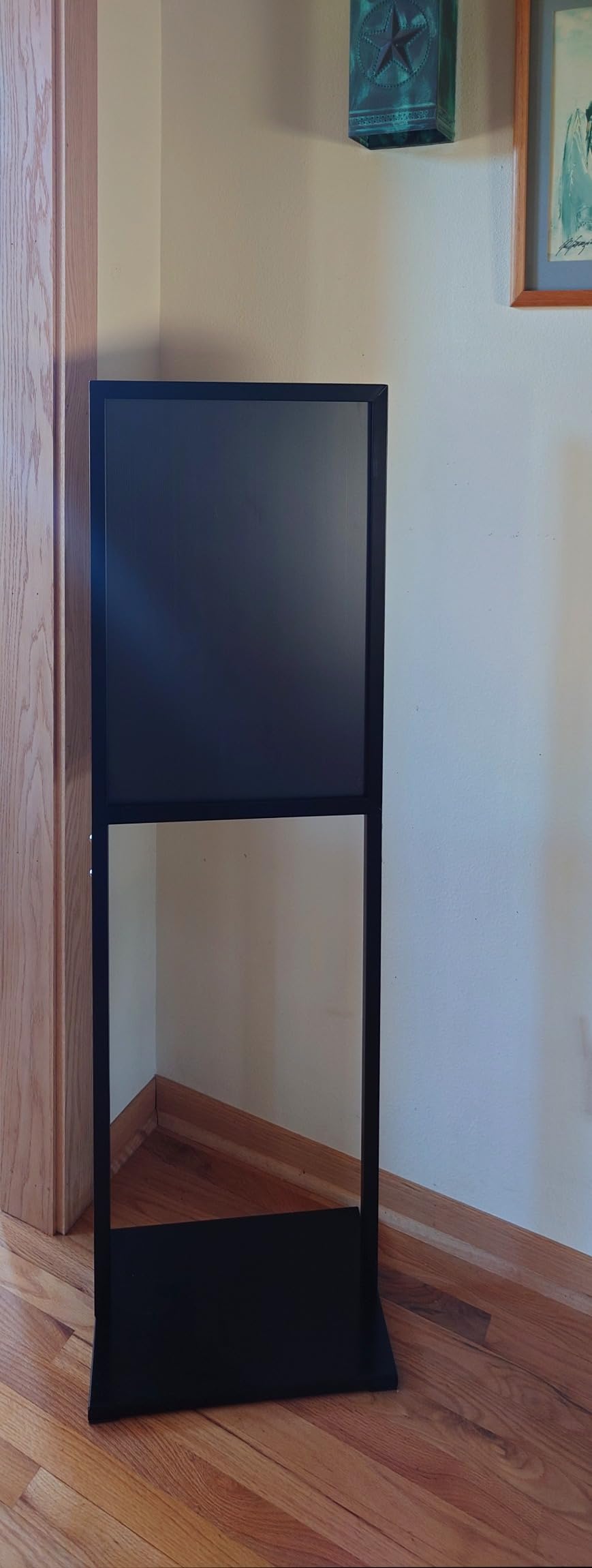 DISPLAYSWORKER Sign holder floor stand, heavy Duty Pedestal poster banner stand for display,18×24 inch slide-in double sided poster sign holder floor standing for board Display (Black, 18×24) customer photo 2