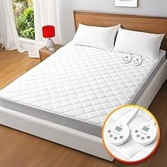 Heated Mattress Pad Queen Size, Electric Bed Warmer with Preheat | 10 Heat Settings and 1-12 Hours Auto Shut Off, Memory Function, Dual Control, ETL & FCC, 8-21