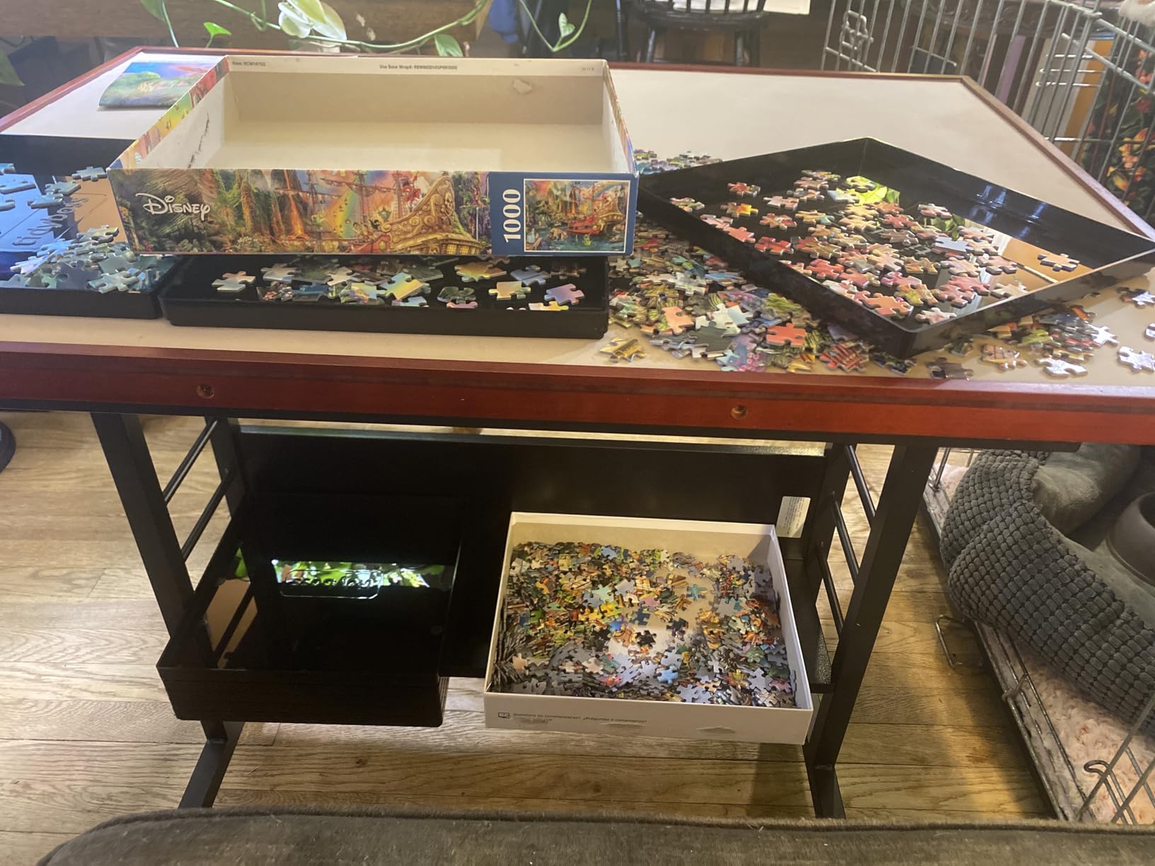 Becko US 1500 Piece Tilting Puzzle Table with 5 Drawers & Protective Cover | Height & 5-Level Angle Adjustable, Ergonomic Jigsaw Board Table for Adults, Easy to Tilt, Relieve Neck & Back Pain customer photo 1