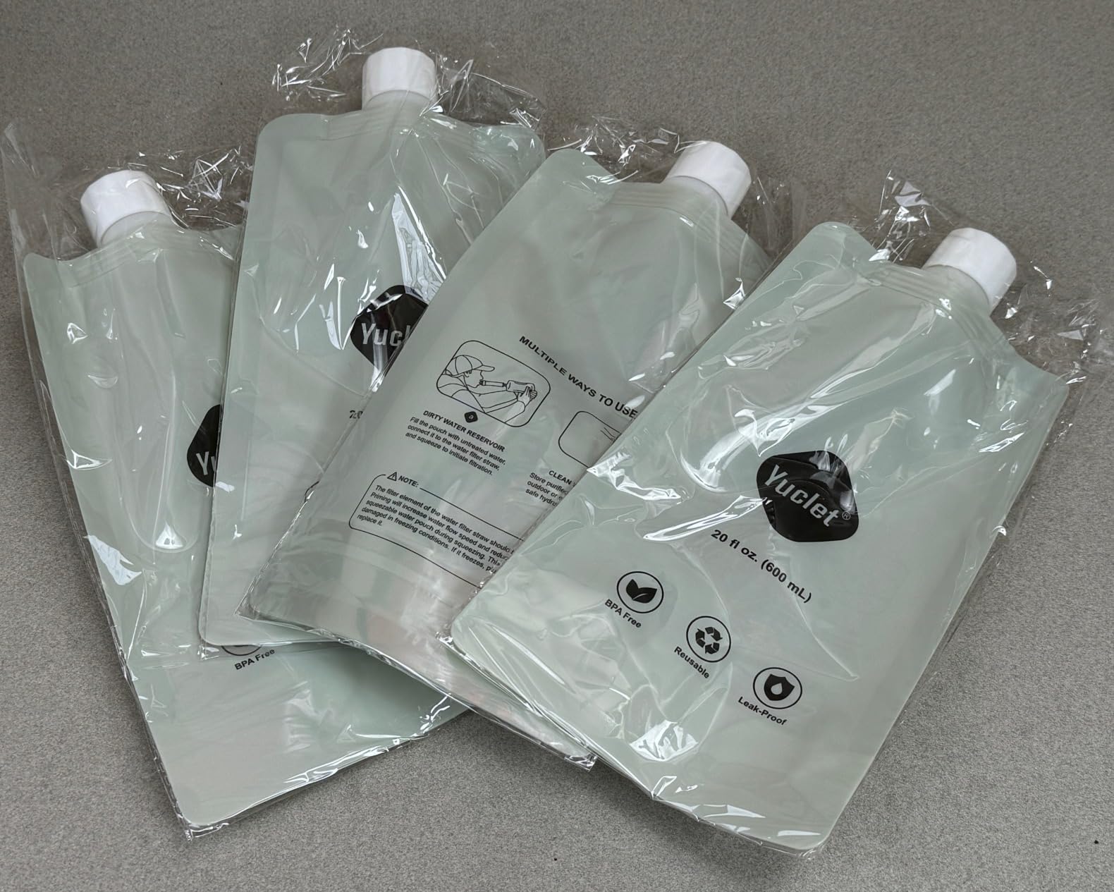 Yuclet Squeeze Water Filtration System with 20-Oz Pouches & Filter Straw customer photo 2