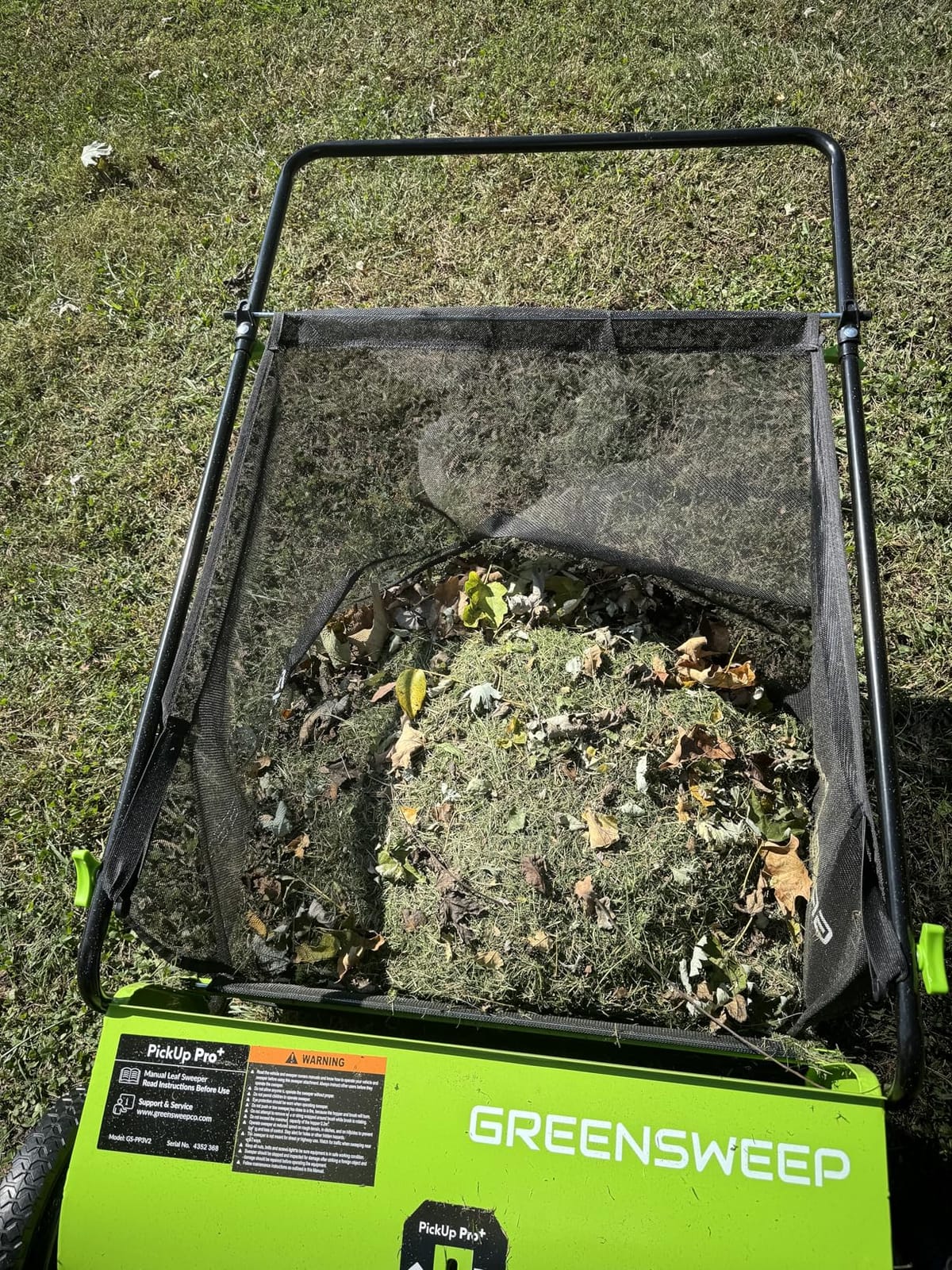 Pickup Pro XL Garden Sweeper - Manual Leaf & Grass Push Lawn Sweeper (Pickup Pro Max) customer photo 2